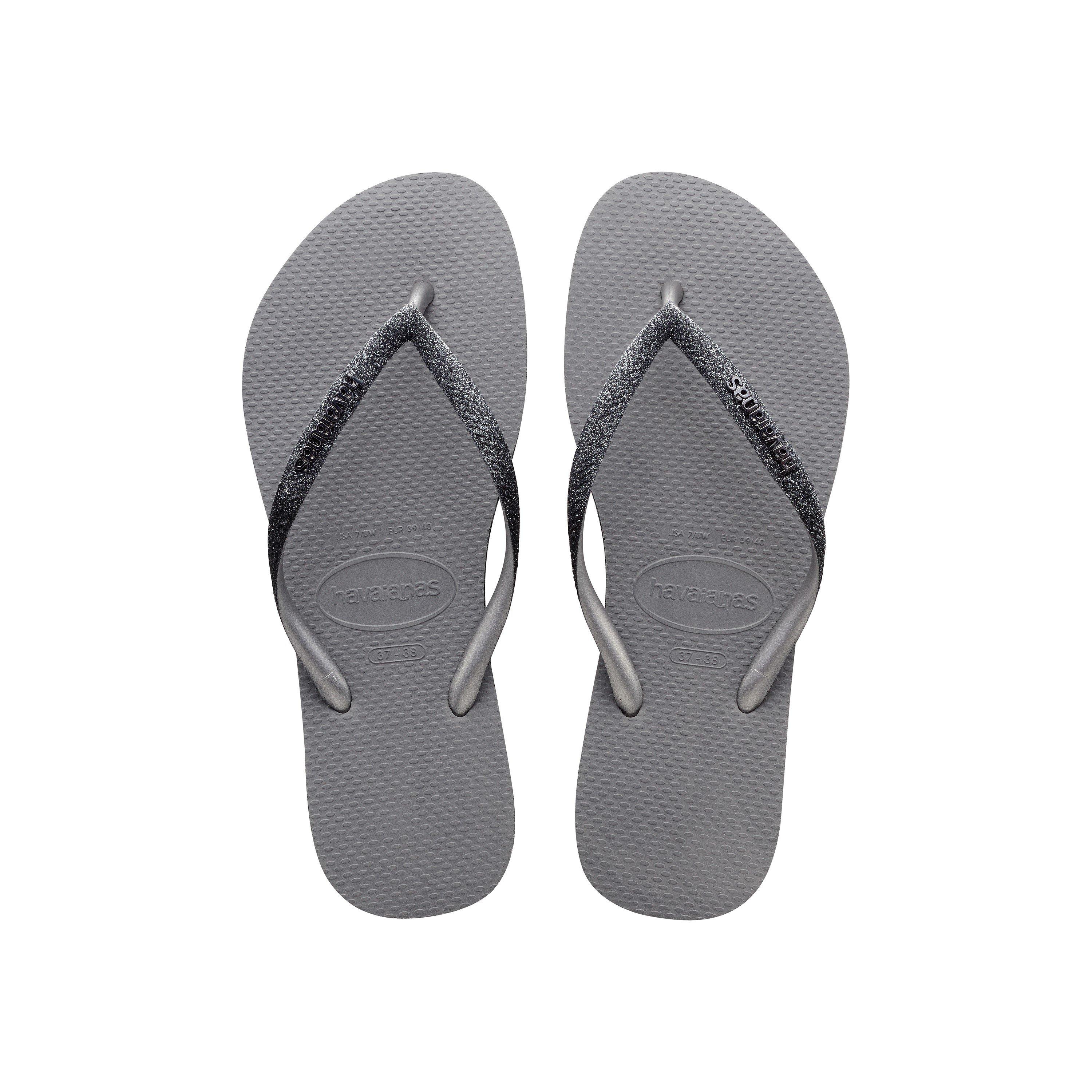 Steel Grey - Havaianas - Hav. Slim Sparkle Ii Steel Grey 37/ Flip Flops Womens - 3