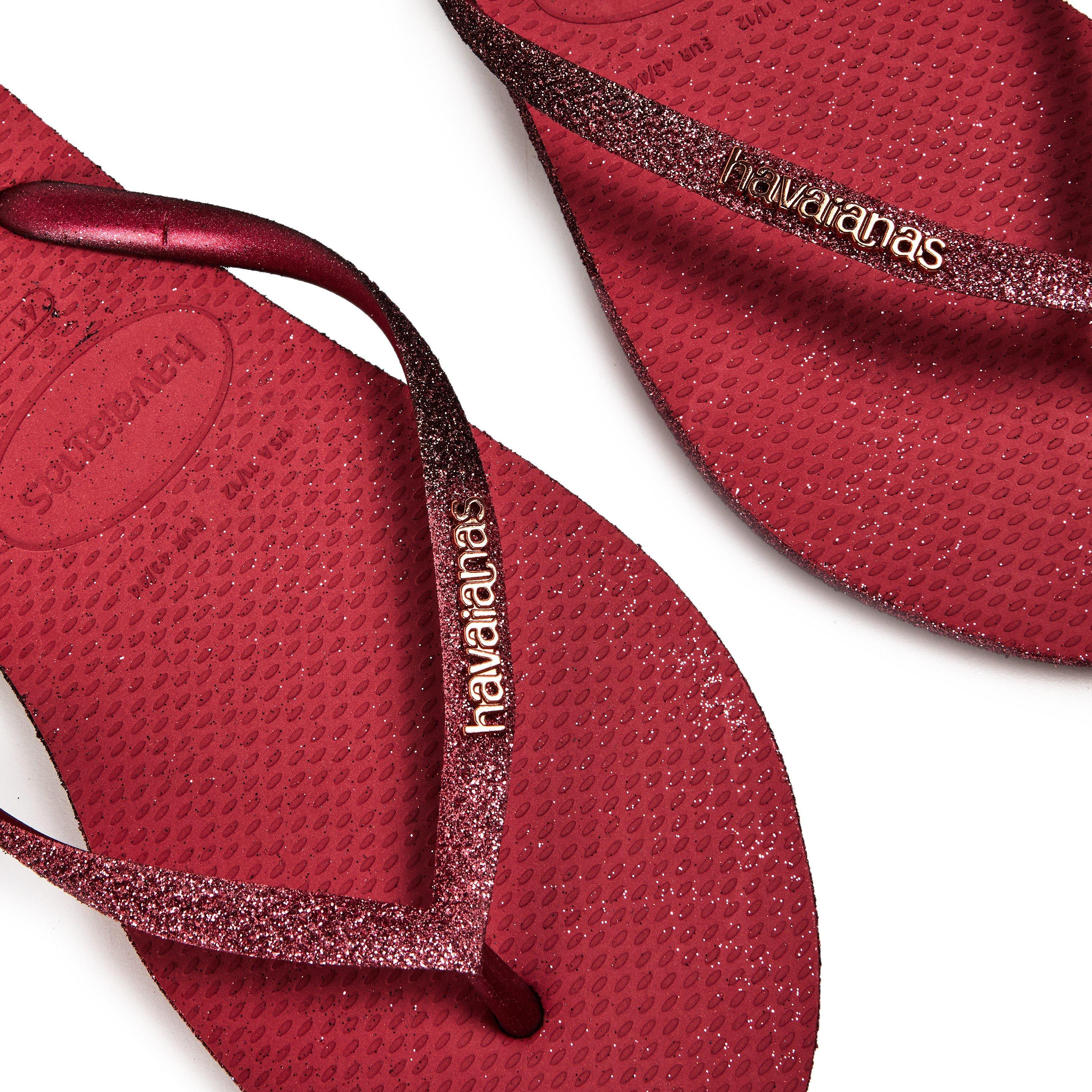 Rot - Havaianas - Women's Slim Sparkle II Steel Grey Flip Flops - 3