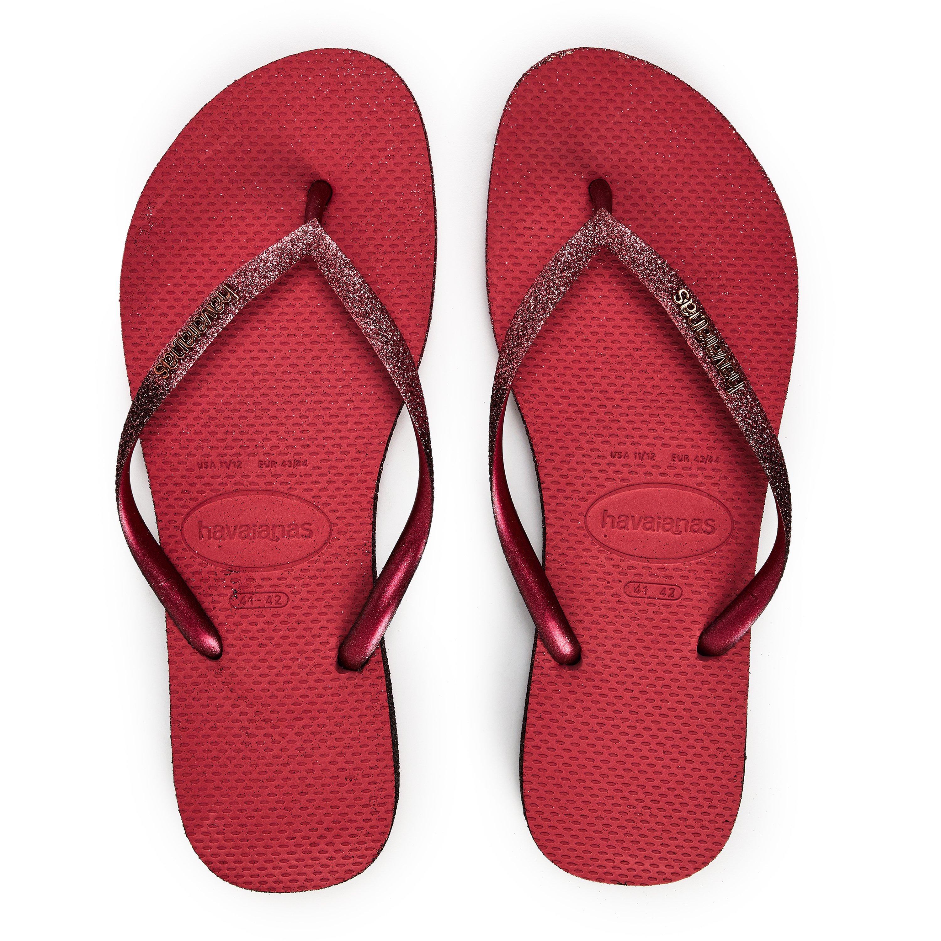 Rot - Havaianas - Women's Slim Sparkle II Steel Grey Flip Flops - 4