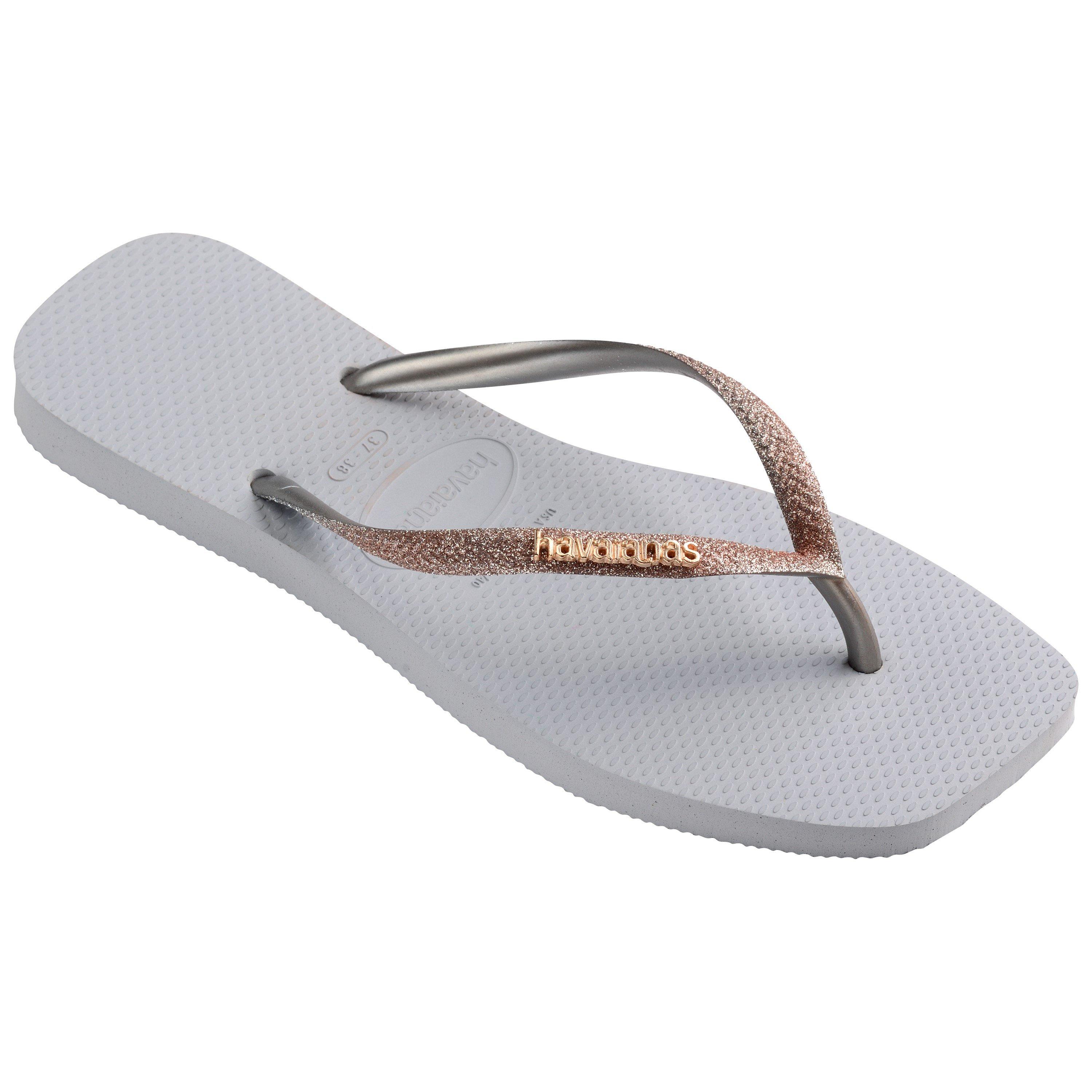 Grigio ghiaccio - Havaianas - Hav. Square Glitter Ice Grey 39/40 Flip Flops Womens - 2