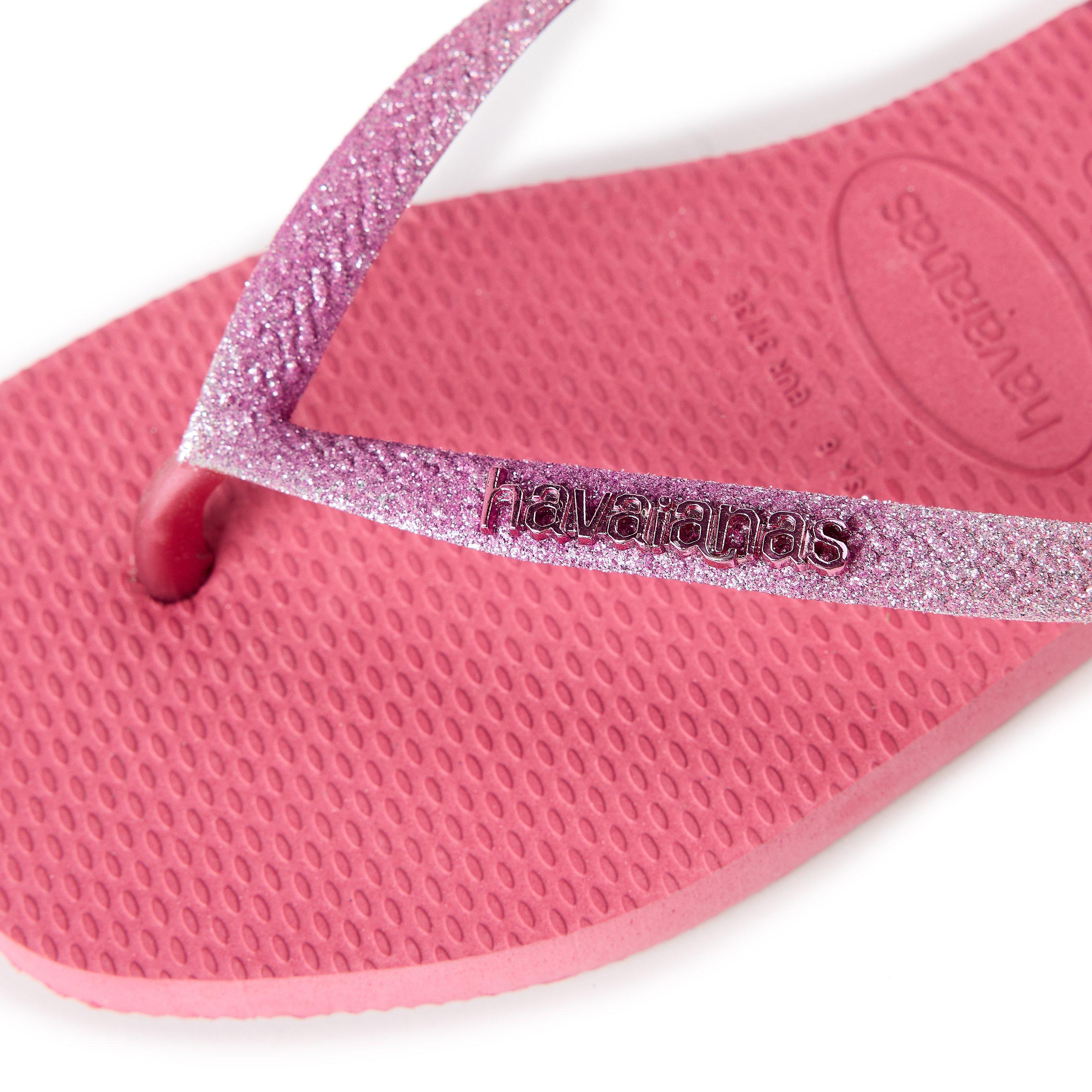Velvet Rose - Havaianas - Hav. Square Glitter Ice Grey 39/40 Flip Flops Womens - 3