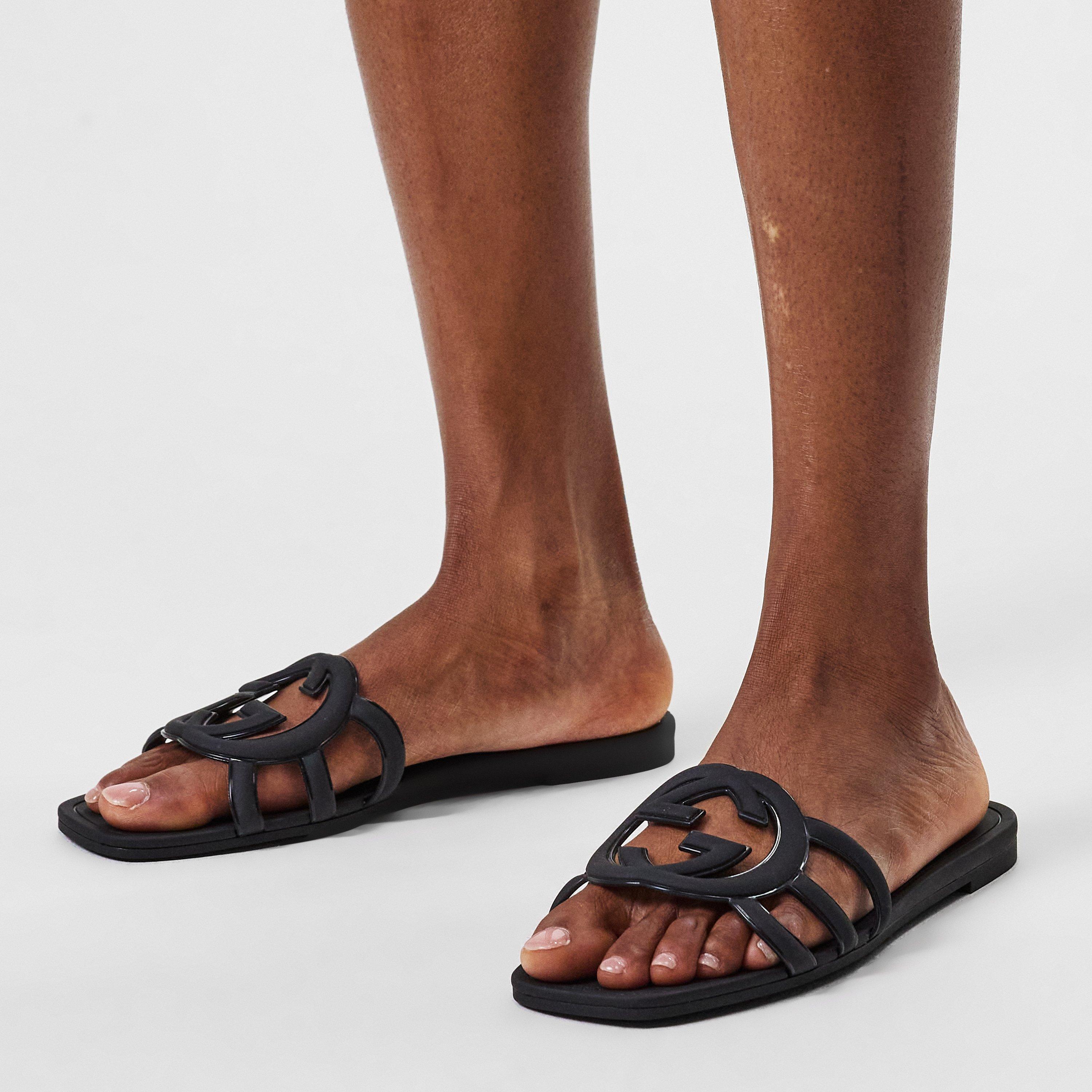 Black - Gucci - Interlocking G Sandals - 3