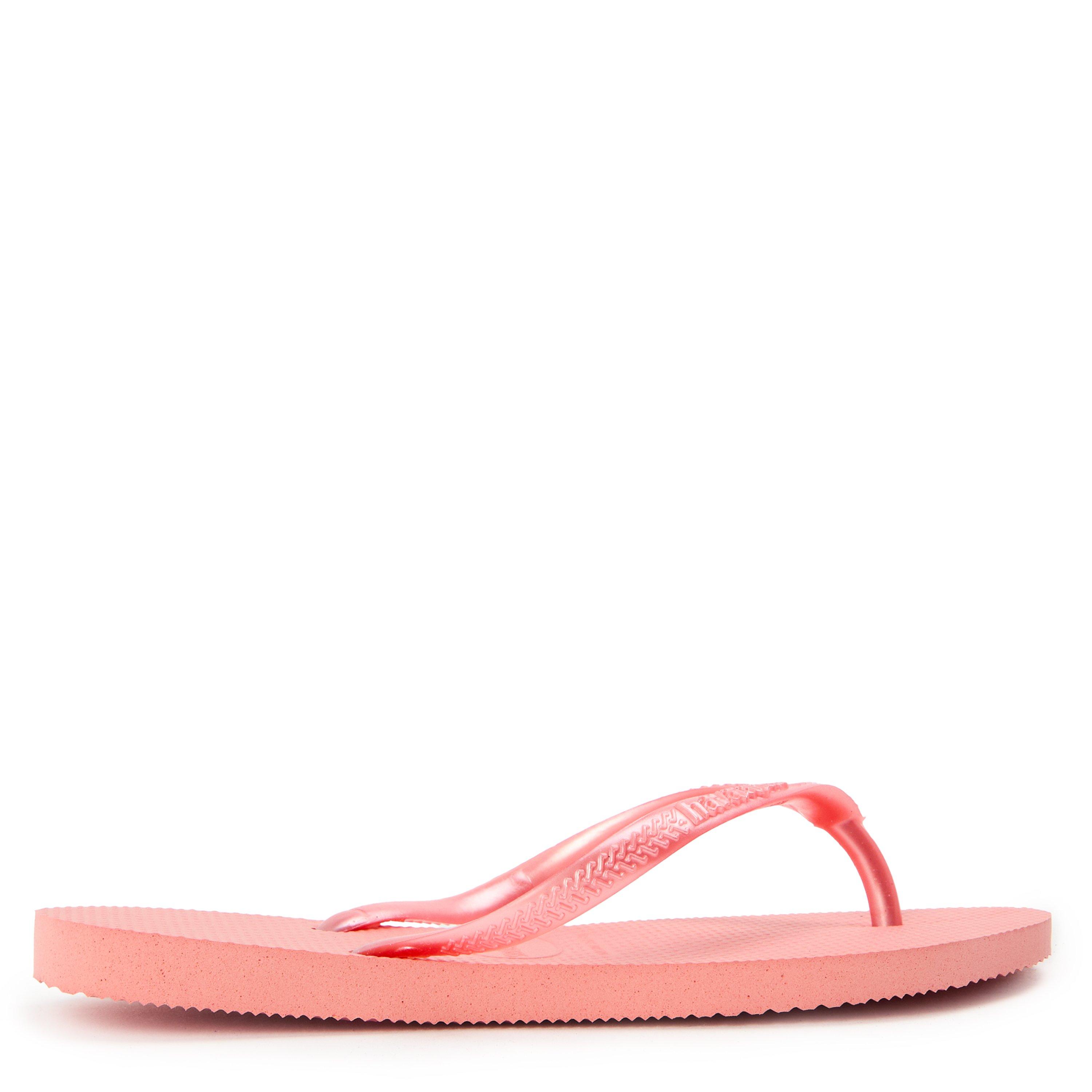 Havaianas Women's Hav. Slim Bronze Flip Flops - Peach Rose - 10/11C