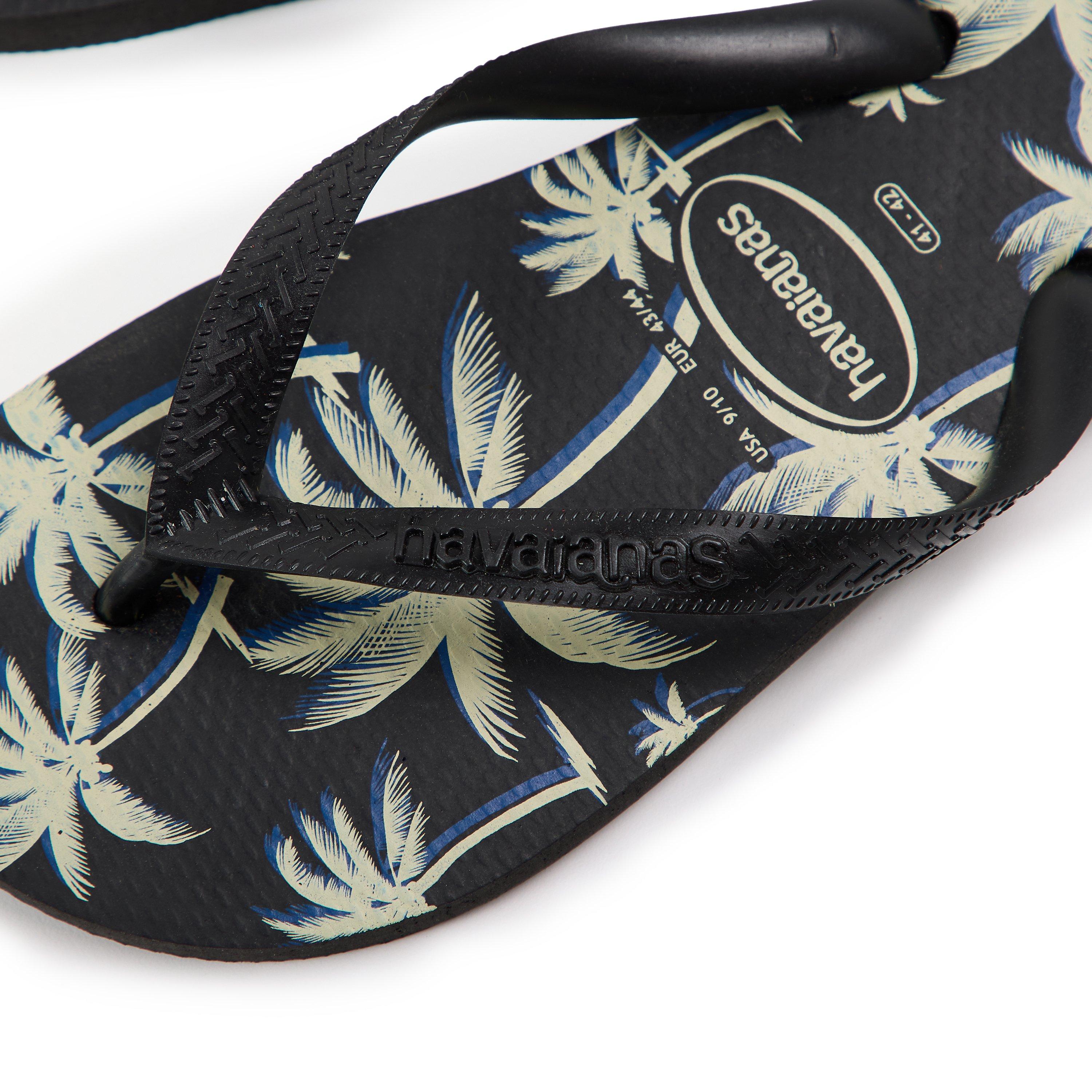 Sort/Hvid - Havaianas - Hav. Aloha Black/Black/White 41/42 Flip Flops Womens - 3