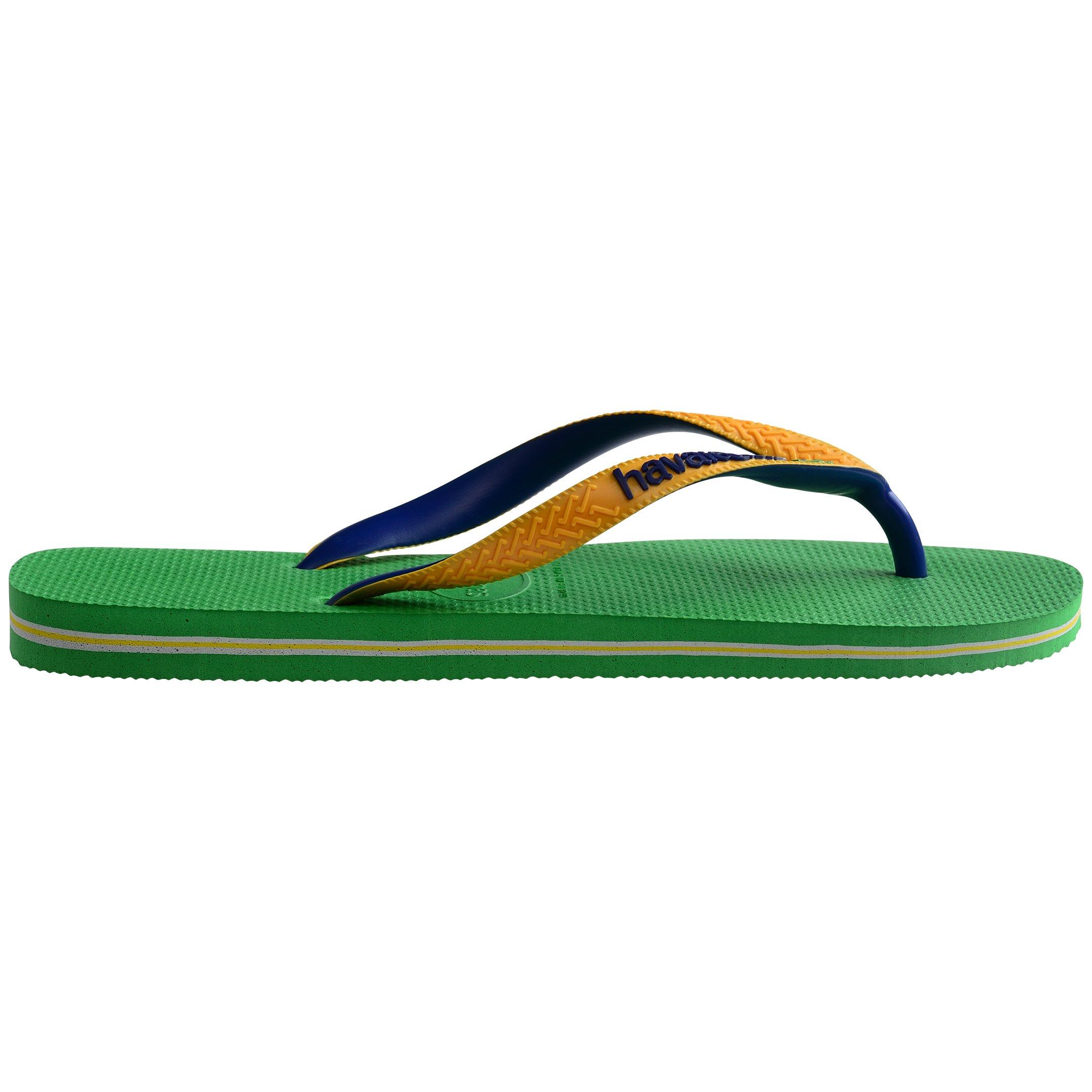 Havaianas Women's Hav Brasil Mix Flip Flops - Leaf Green/Blue - 3/4