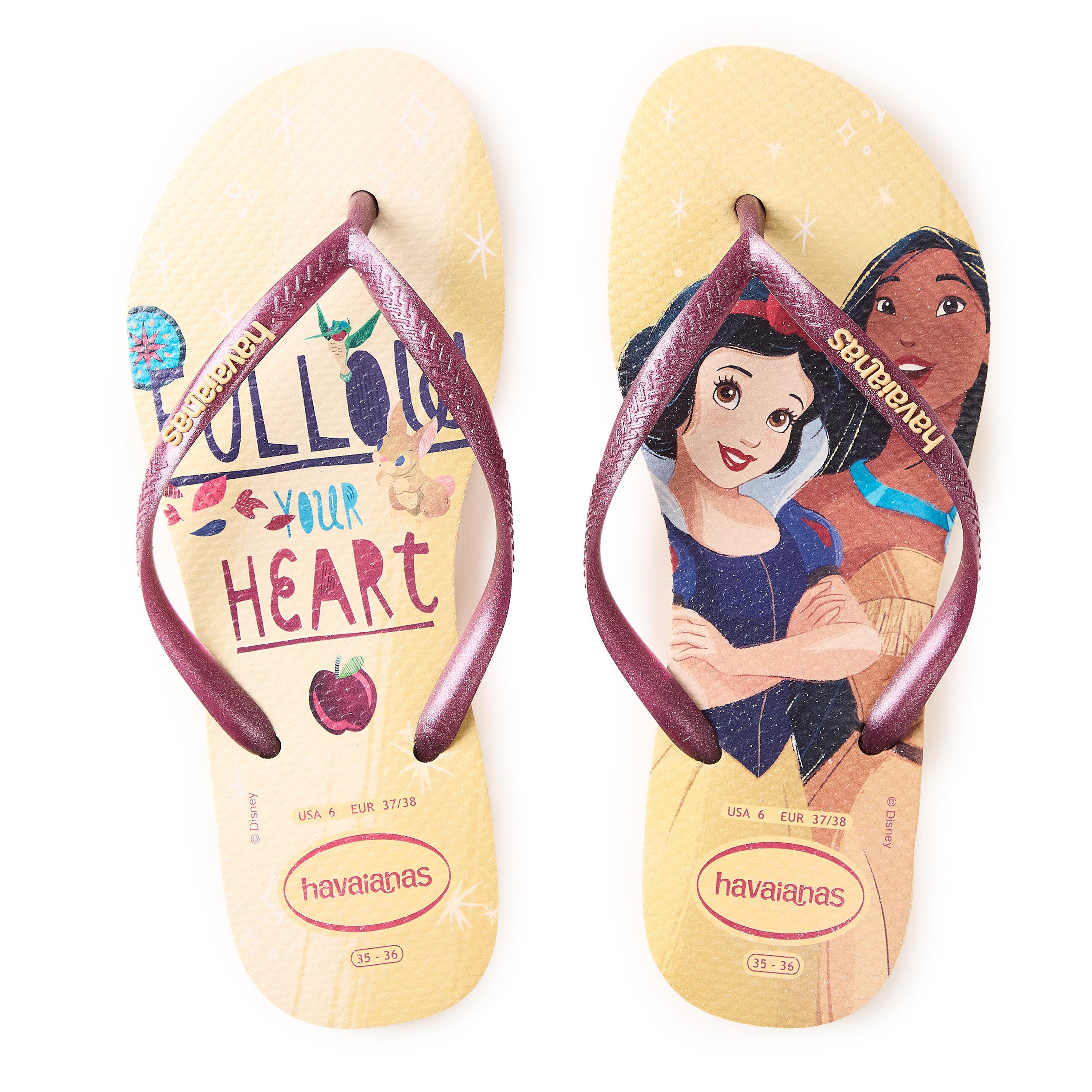 Gold - Havaianas - Hav. Kids Slim Princess Beige 35/36 Flip Flops Womens - 4