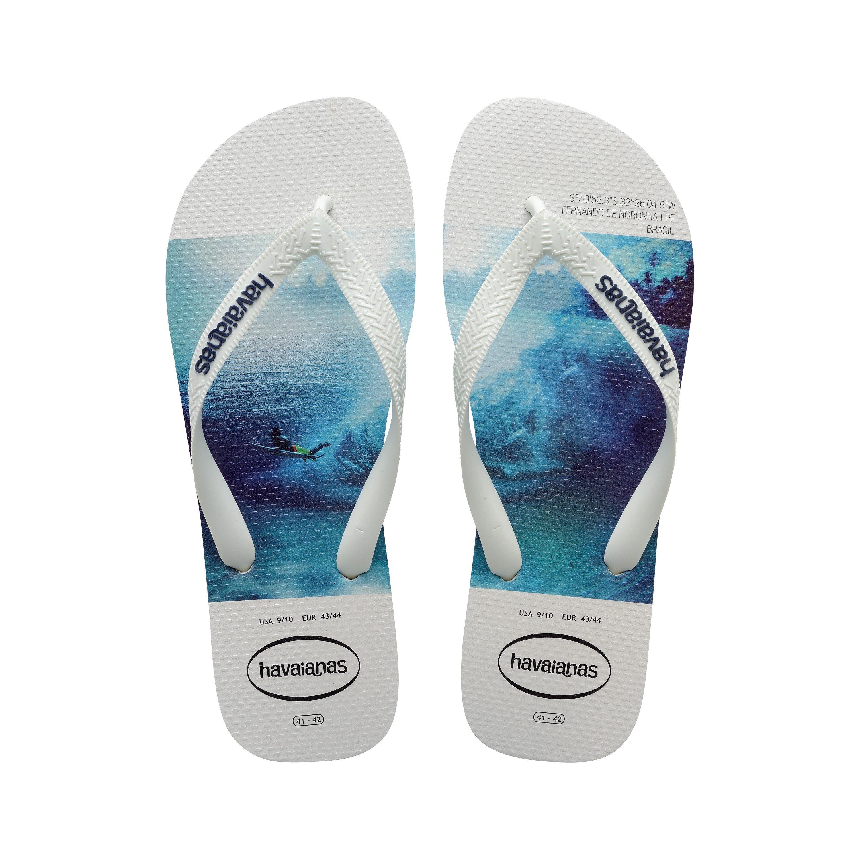 White/Black - Havaianas - Hav. Hype White/White/Black/Black 3 Flip Flops Womens - 3