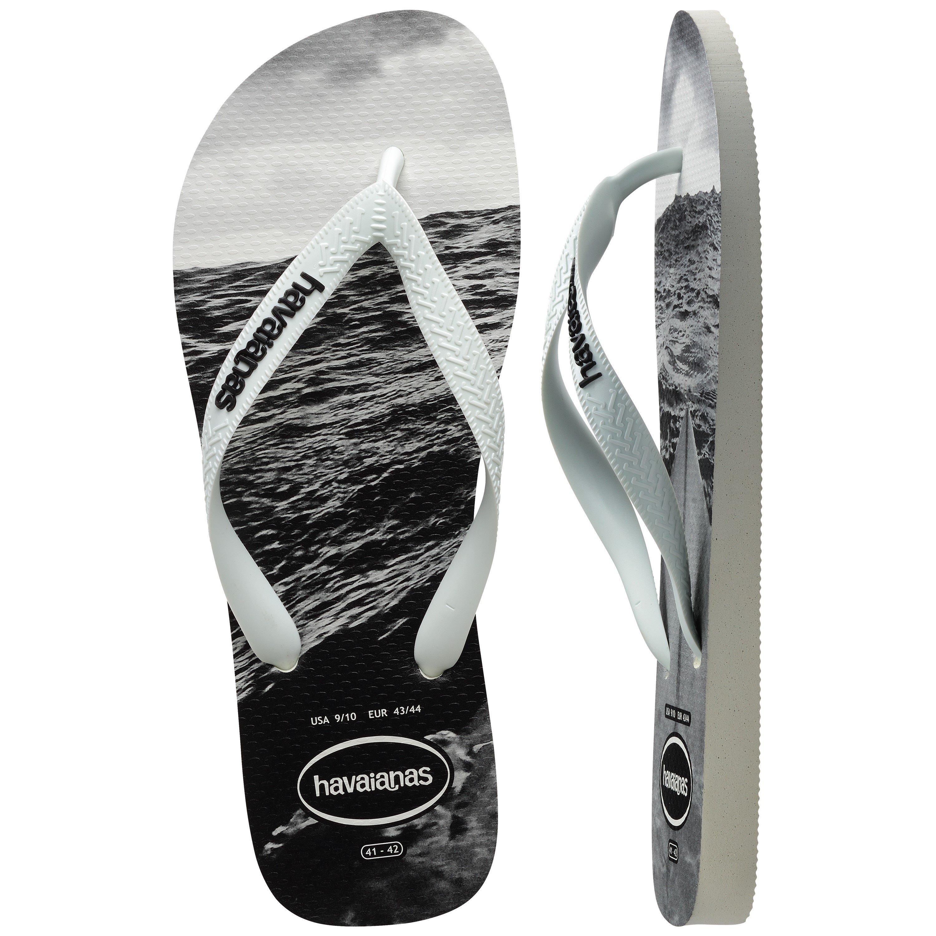 White/Black - Havaianas - Hav. Hype White/White/Black/Black 3 Flip Flops Womens - 4