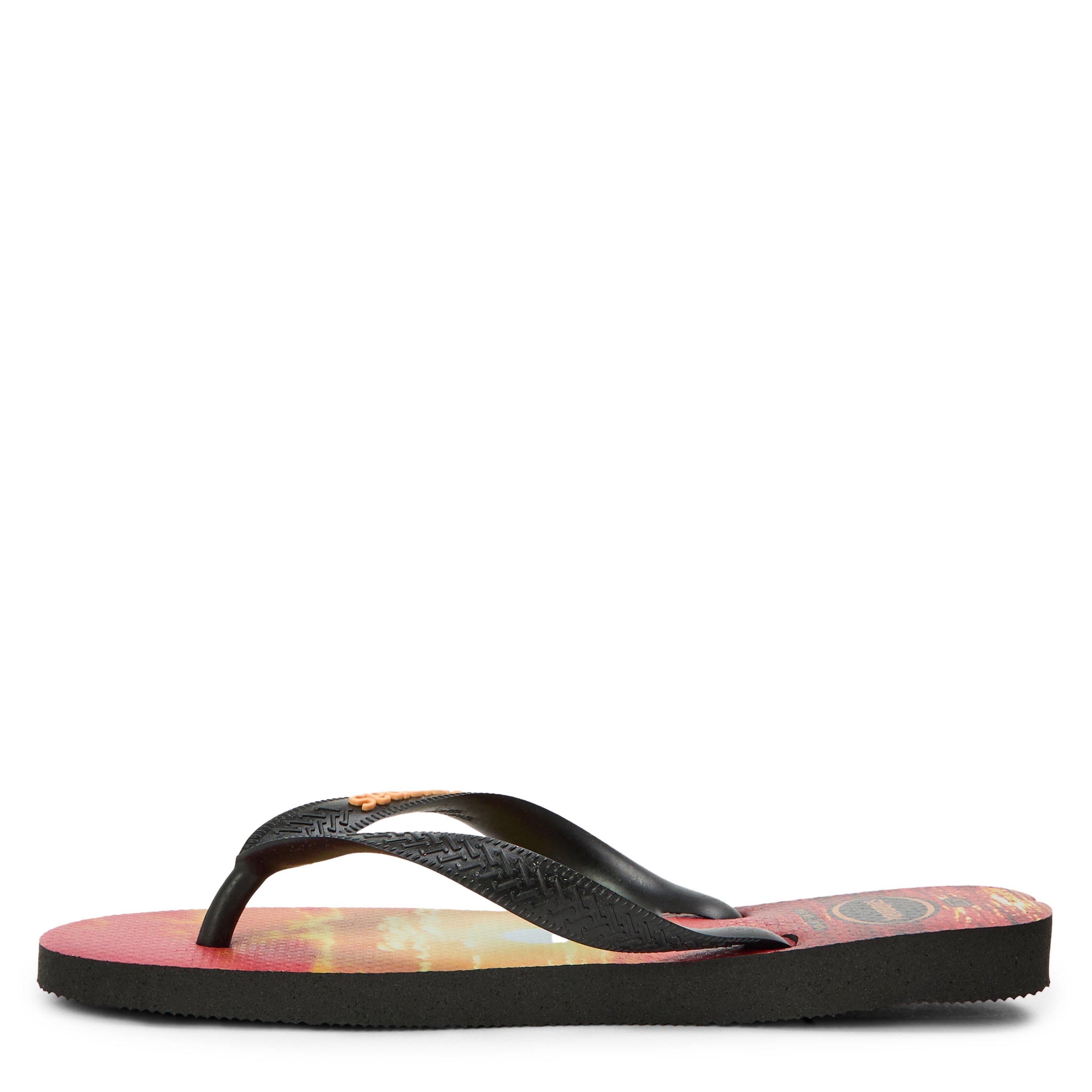 Crna/breskva - Havaianas - Womens Hype White and Black Flip Flops - 2