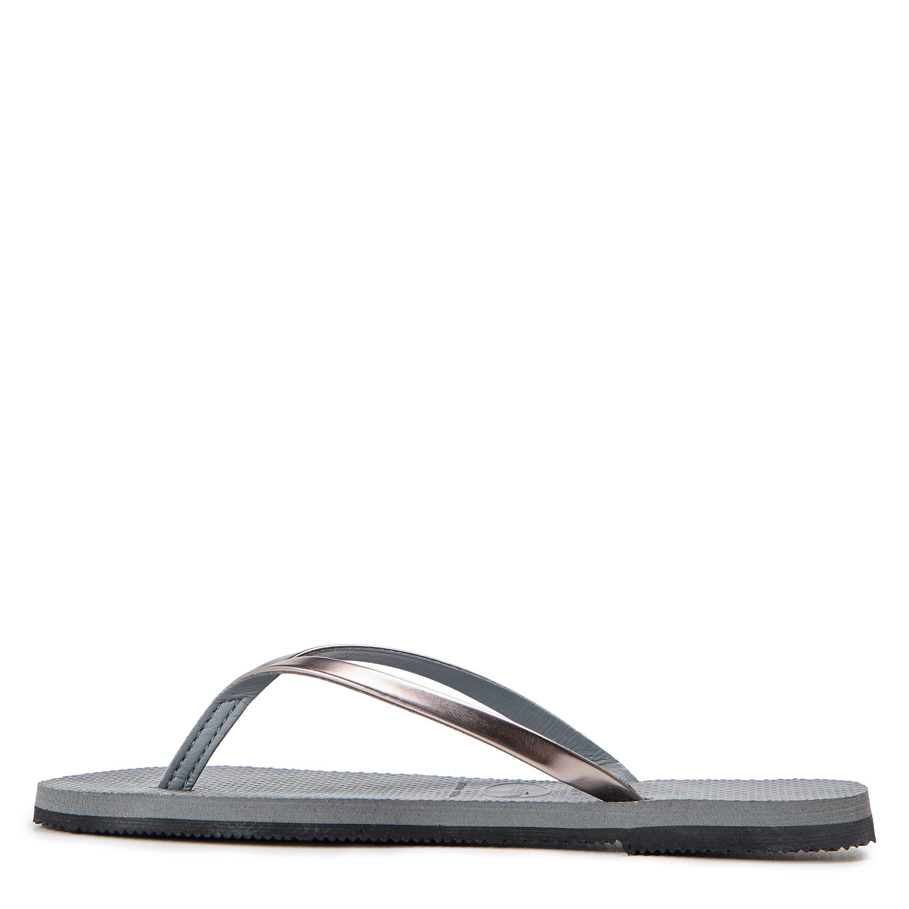 Steel Grey - Havaianas - Hav. You Metallic Steel Grey 33/34 Flip Flops Womens - 2