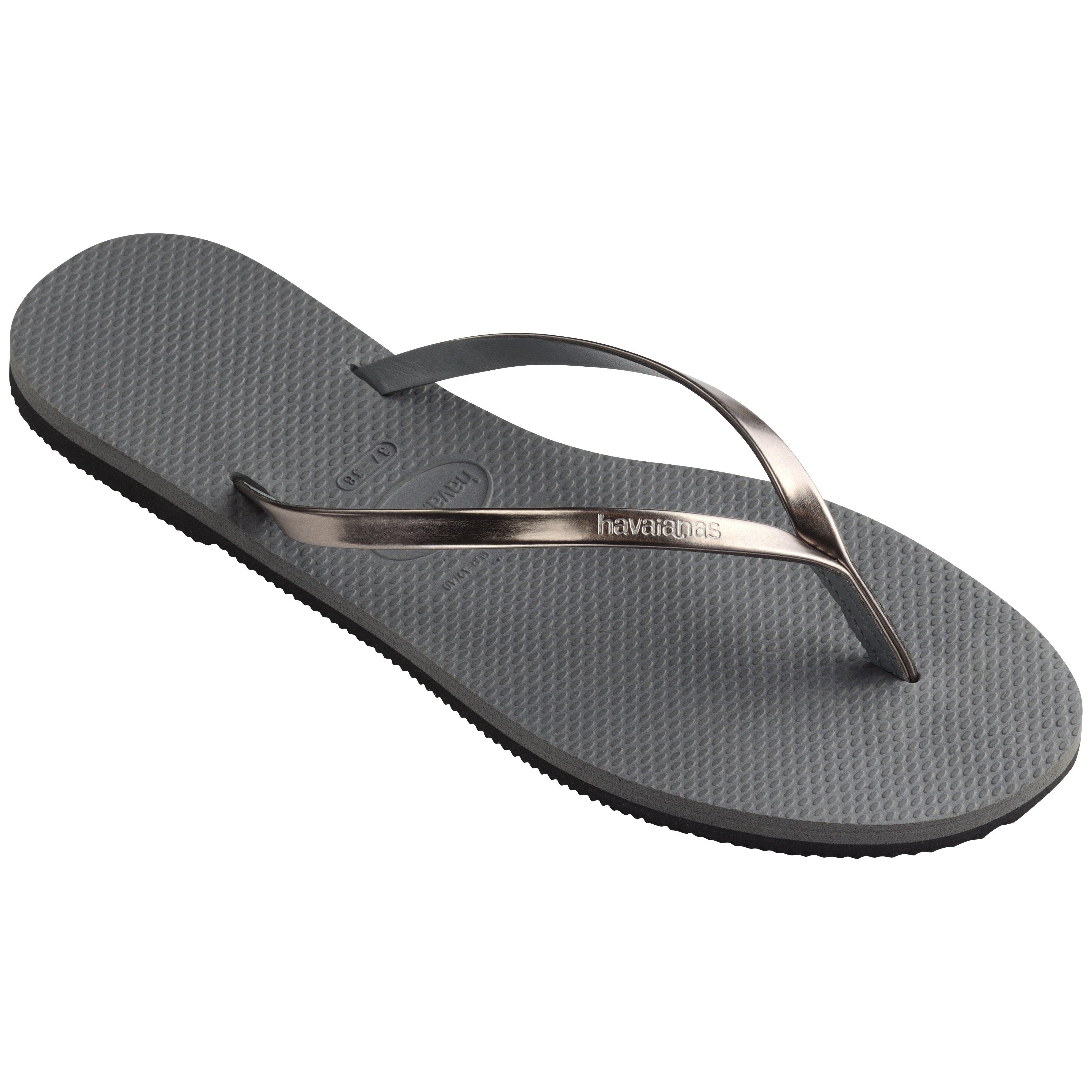 Grey Steel - Havaianas - Women's Have You Metallic Grey Steel Flip Flops - 2