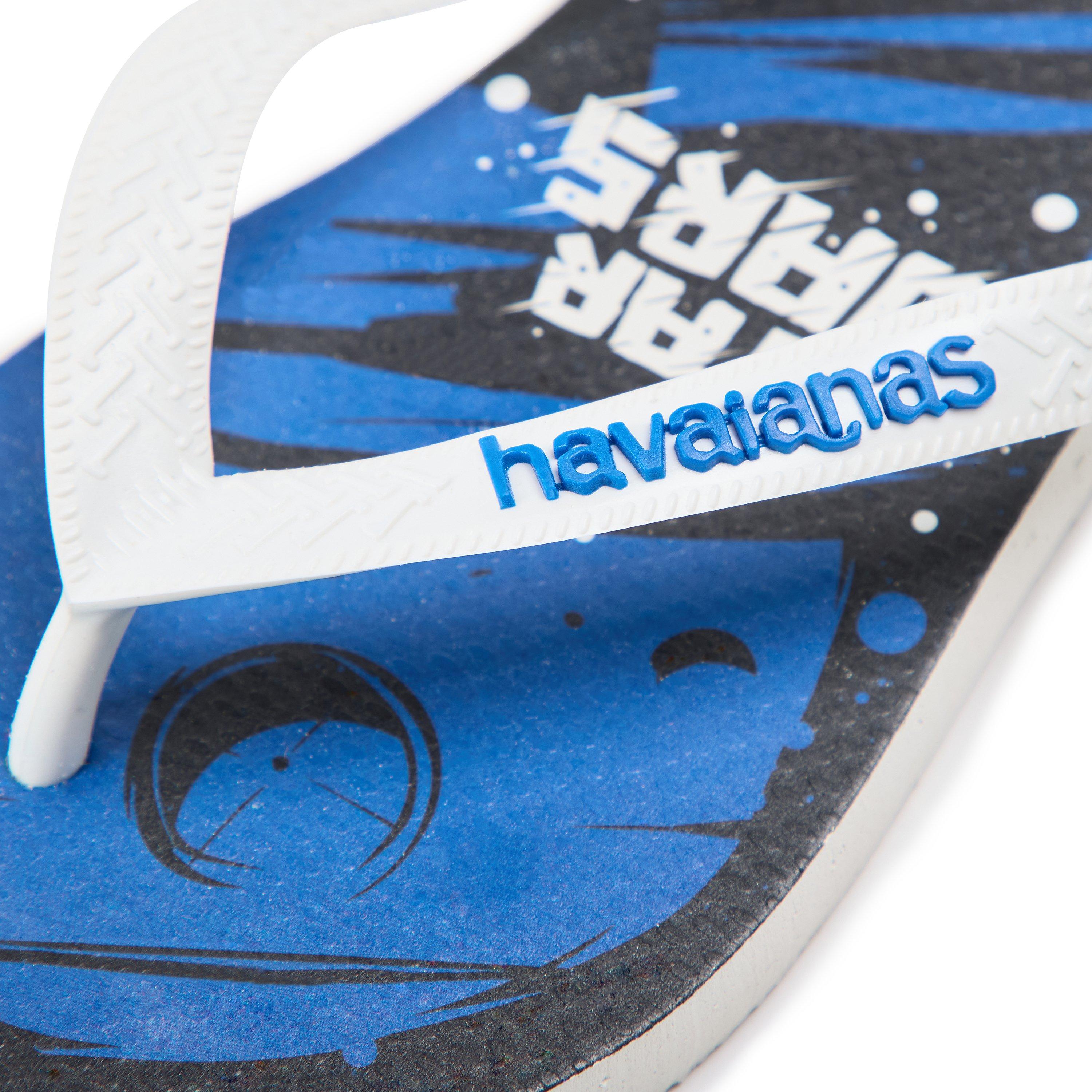 White/Blue - Havaianas - Hav. Star Wars Black/Pop Yellow 39/ Flip Flops Womens - 3