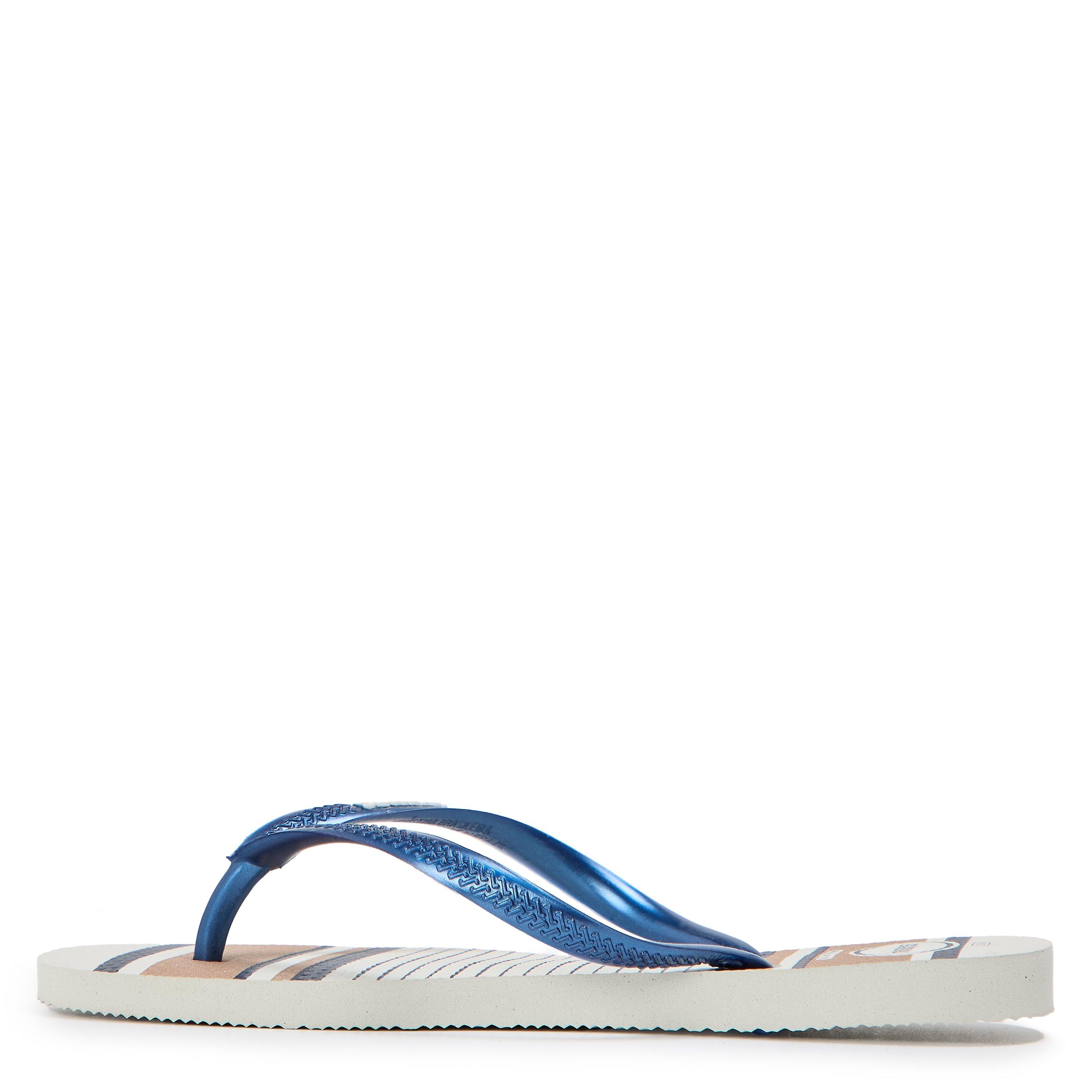 Hvid/Blå - Havaianas - Slim Print Ld99 - 2