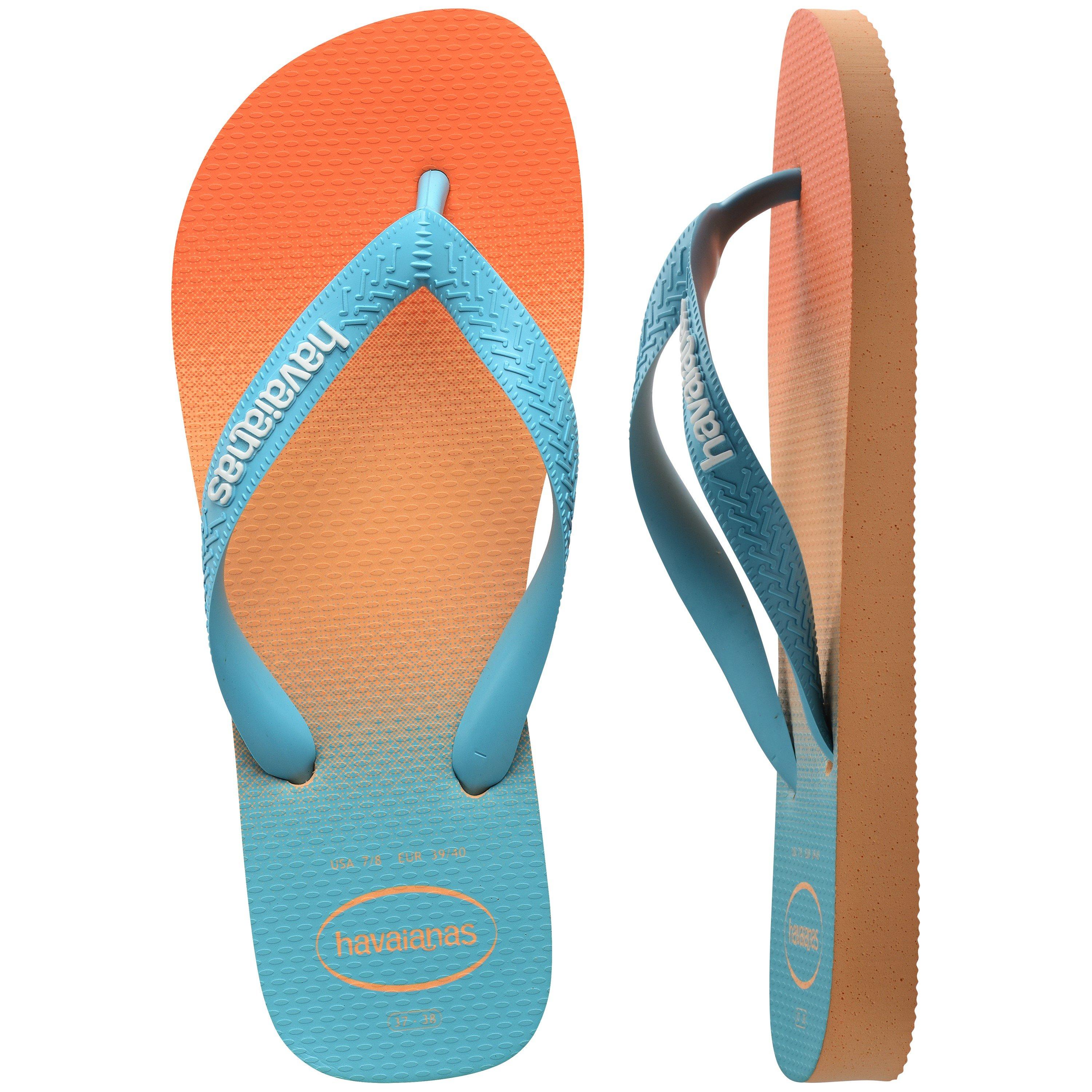 Peach - Havaianas - Hav. Top Fashion Gold Yellow 33/34 Flip Flops Womens - 3