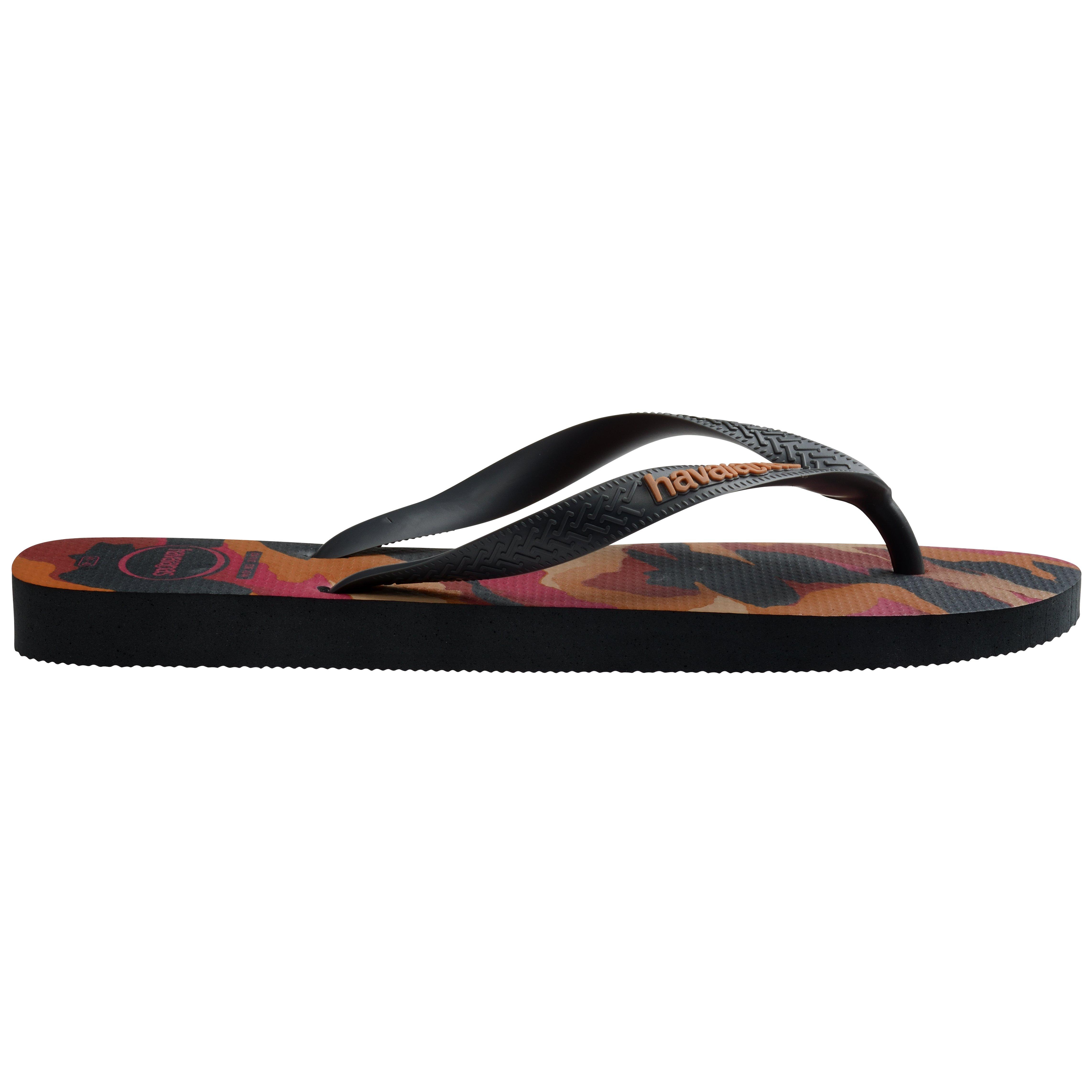Havaianas Women's Top Camo Black Moss Flip Flops - New Graphite - 1/2