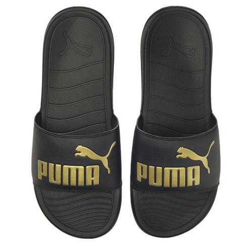 P.Blk/T.Gold - Puma - Popcat 20 Womens Slide Sandals - 6