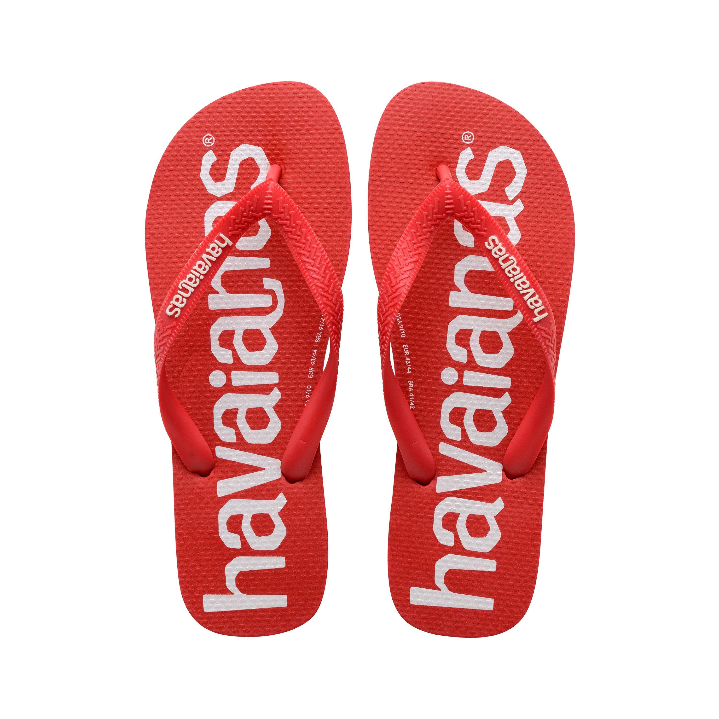 Ruby Red - Havaianas - Hav. Top Logomania Ruby Red 27/28 Flip Flops Womens - 3