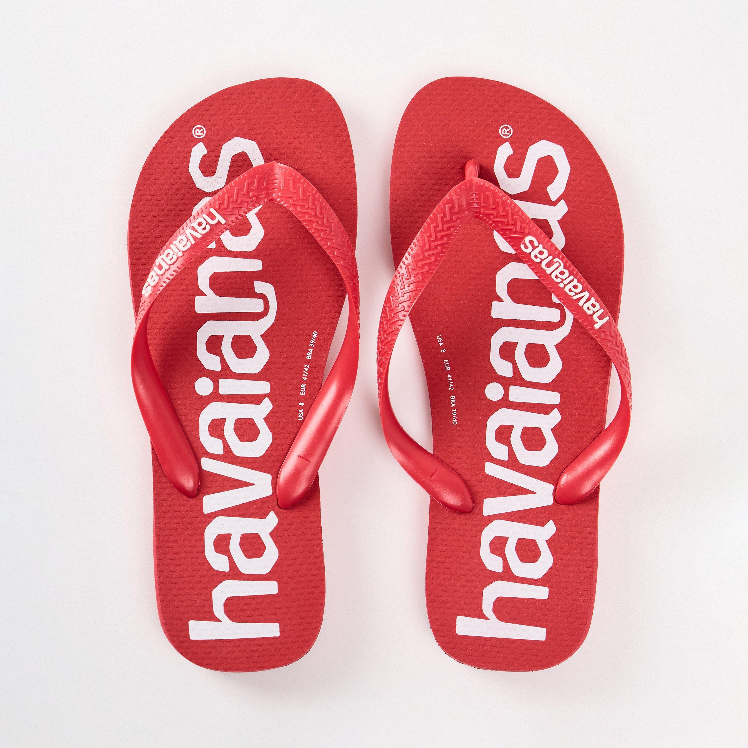 Ruby Red - Havaianas - Hav. Top Logomania Ruby Red 35/36 Flip Flops Womens - 3