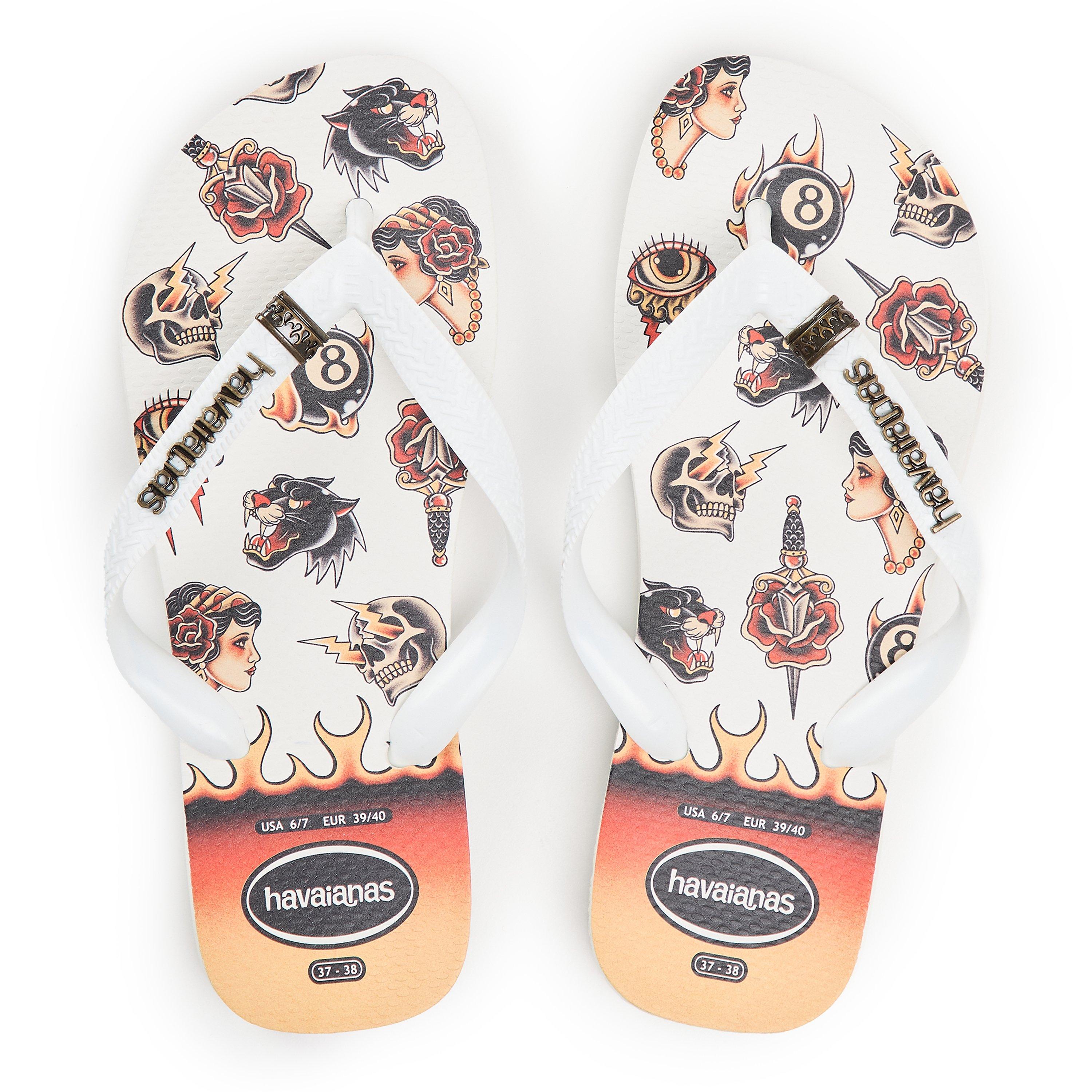 Wit/Wit - Havaianas - Hav. Top Tribo Ruby Red/Black 39/40 Flip Flops Womens - 4