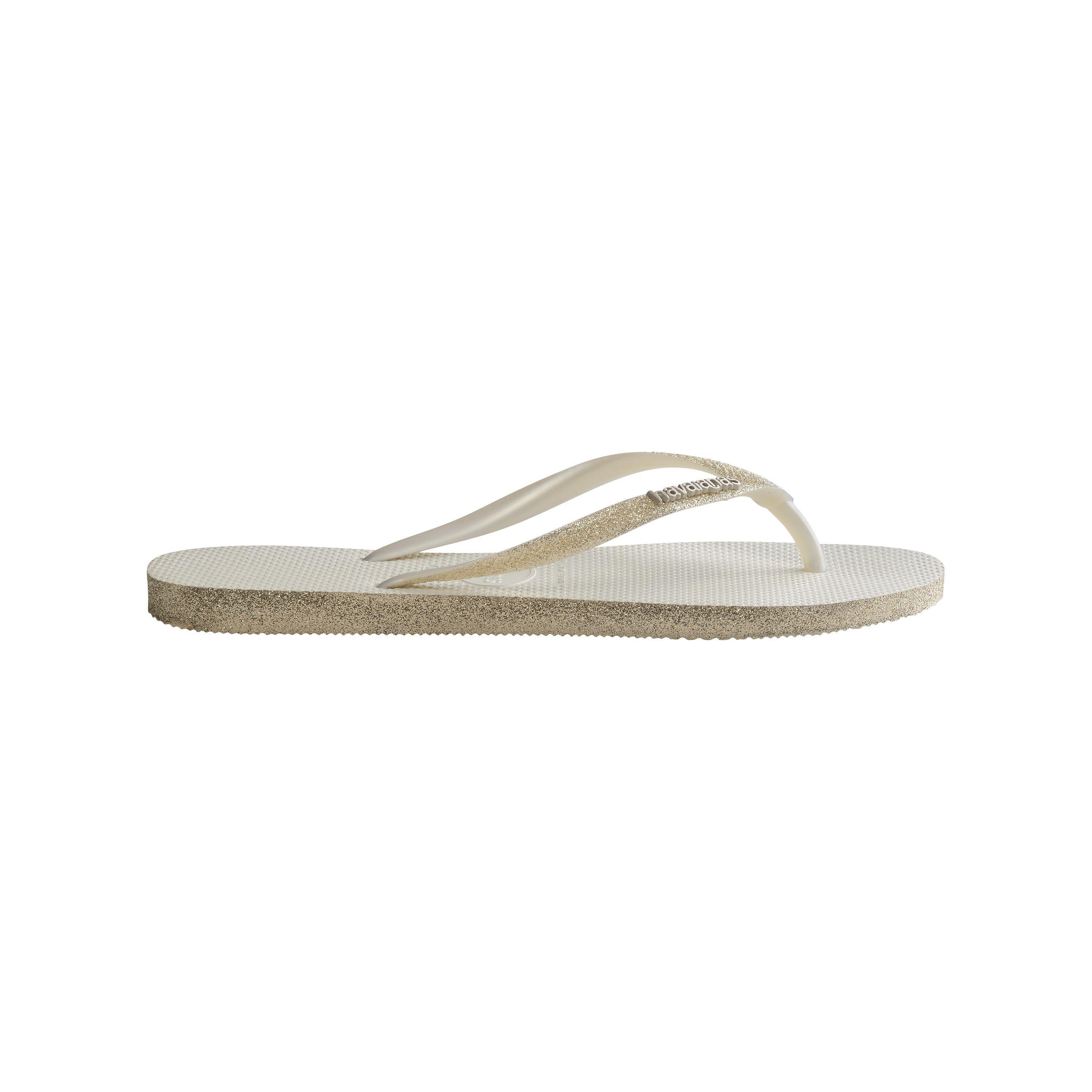 Havaianas Women's Slim Sparkle Flip Flops White - 1/2