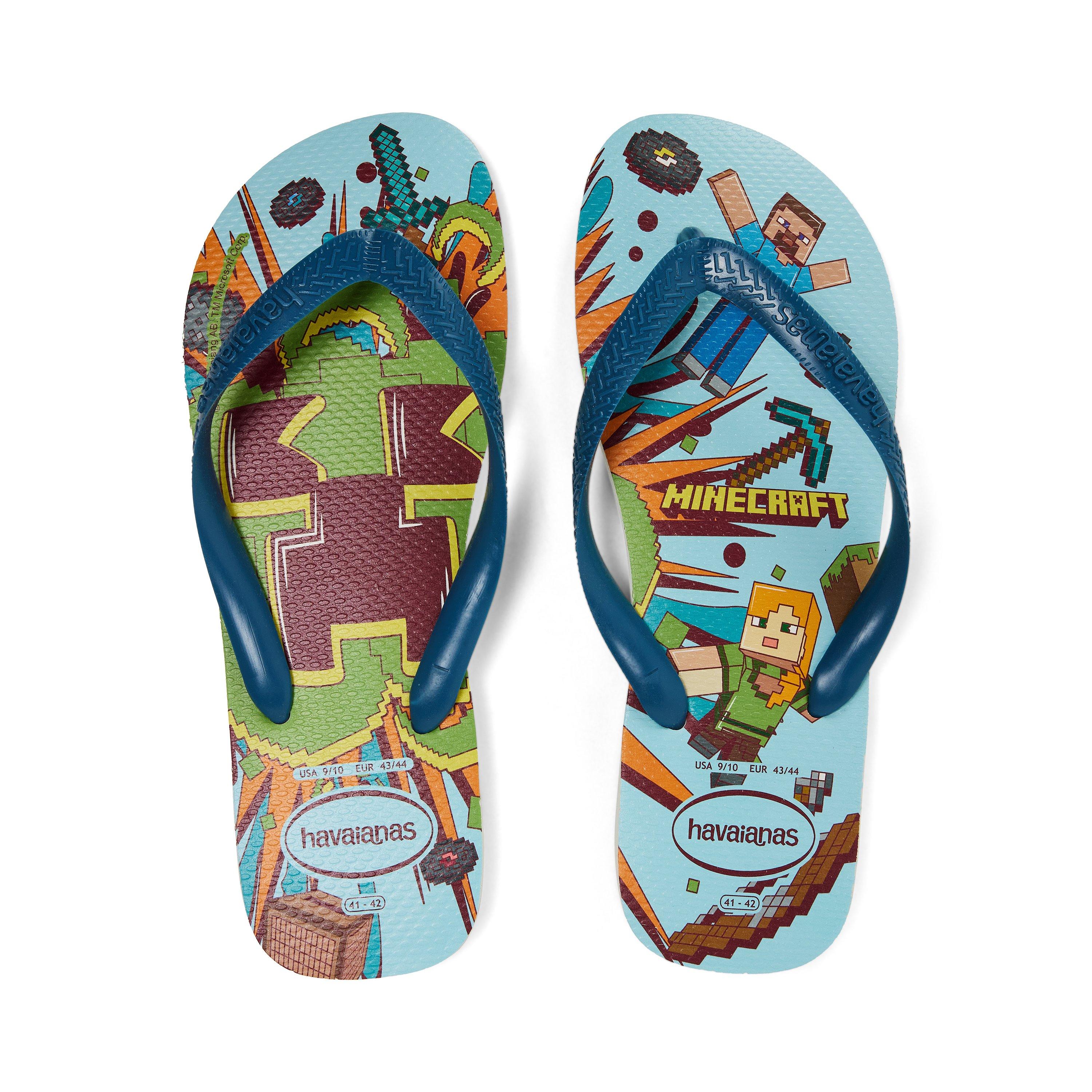 White/Blue - Havaianas - Women's Minecraft Beige Flip Flops - 4