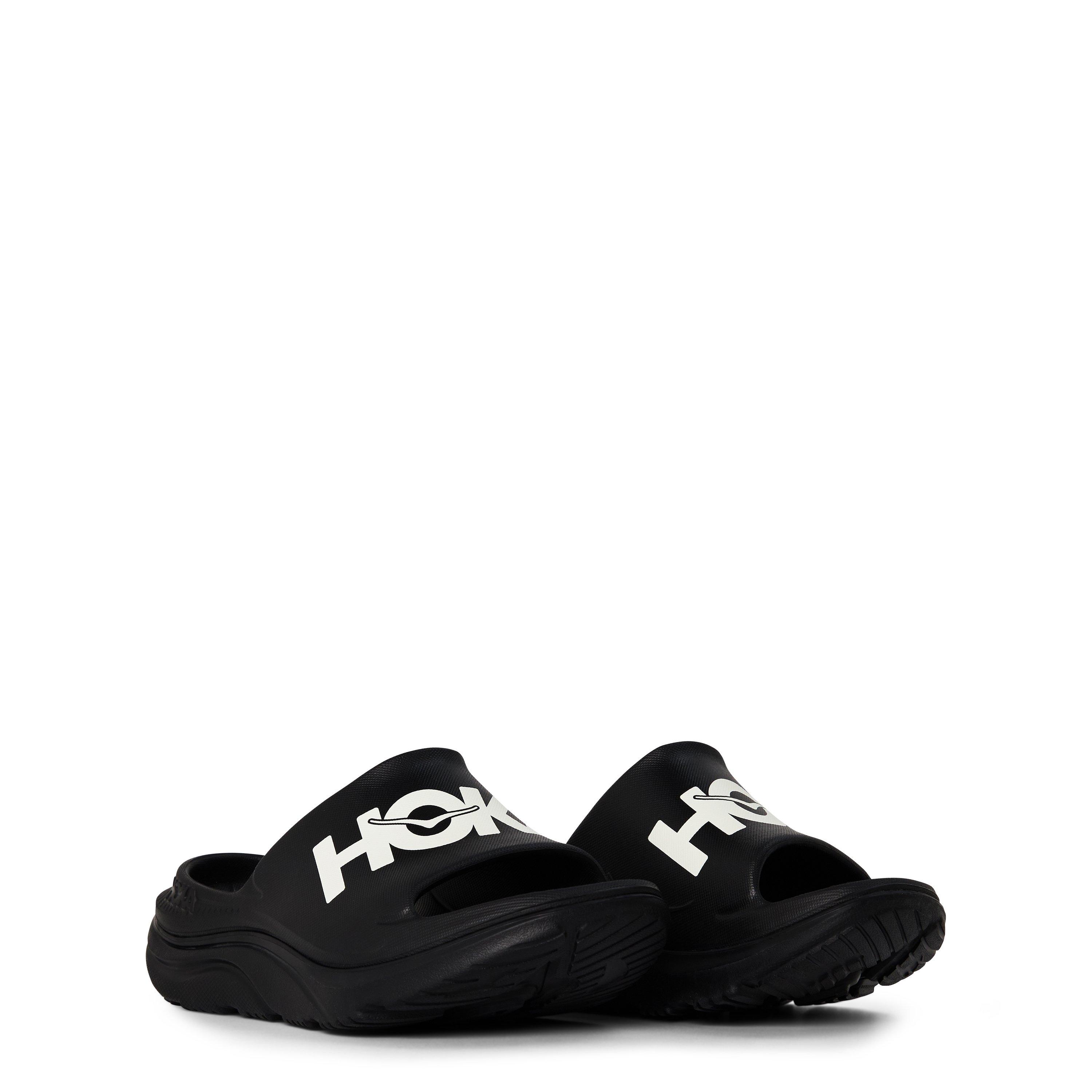 Black/White - Hoka - Ora Recovery Slides - 4