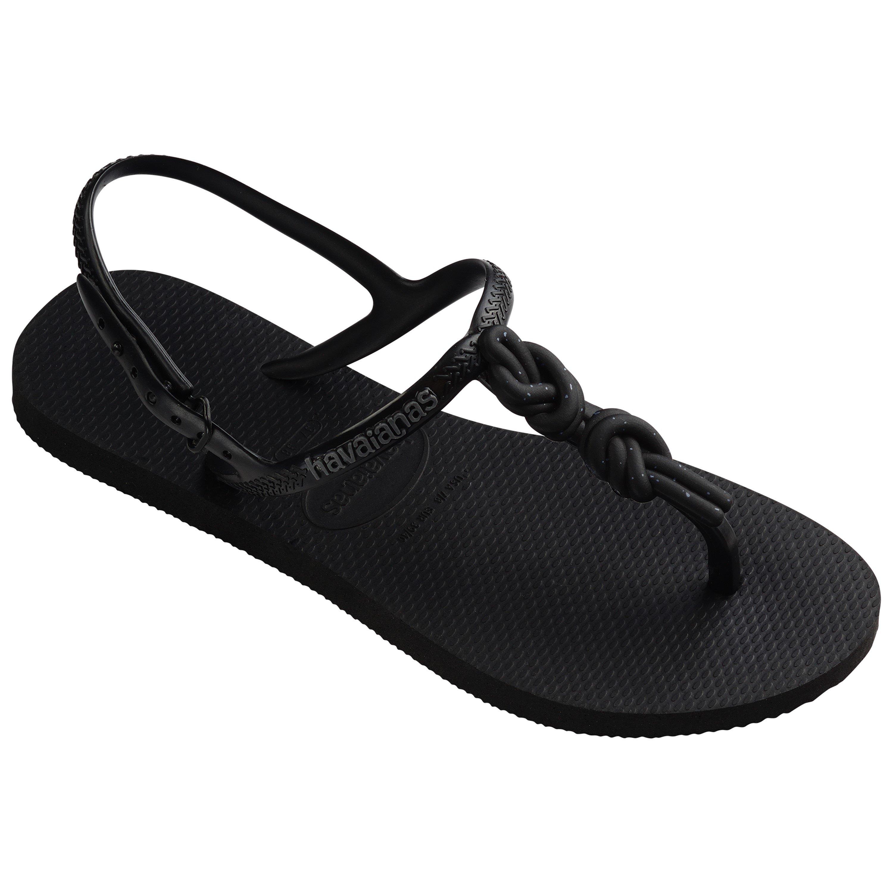 Black/Black - Havaianas - Hav. Twist Plus Black/Black 33/34 Flip Flops Womens - 2