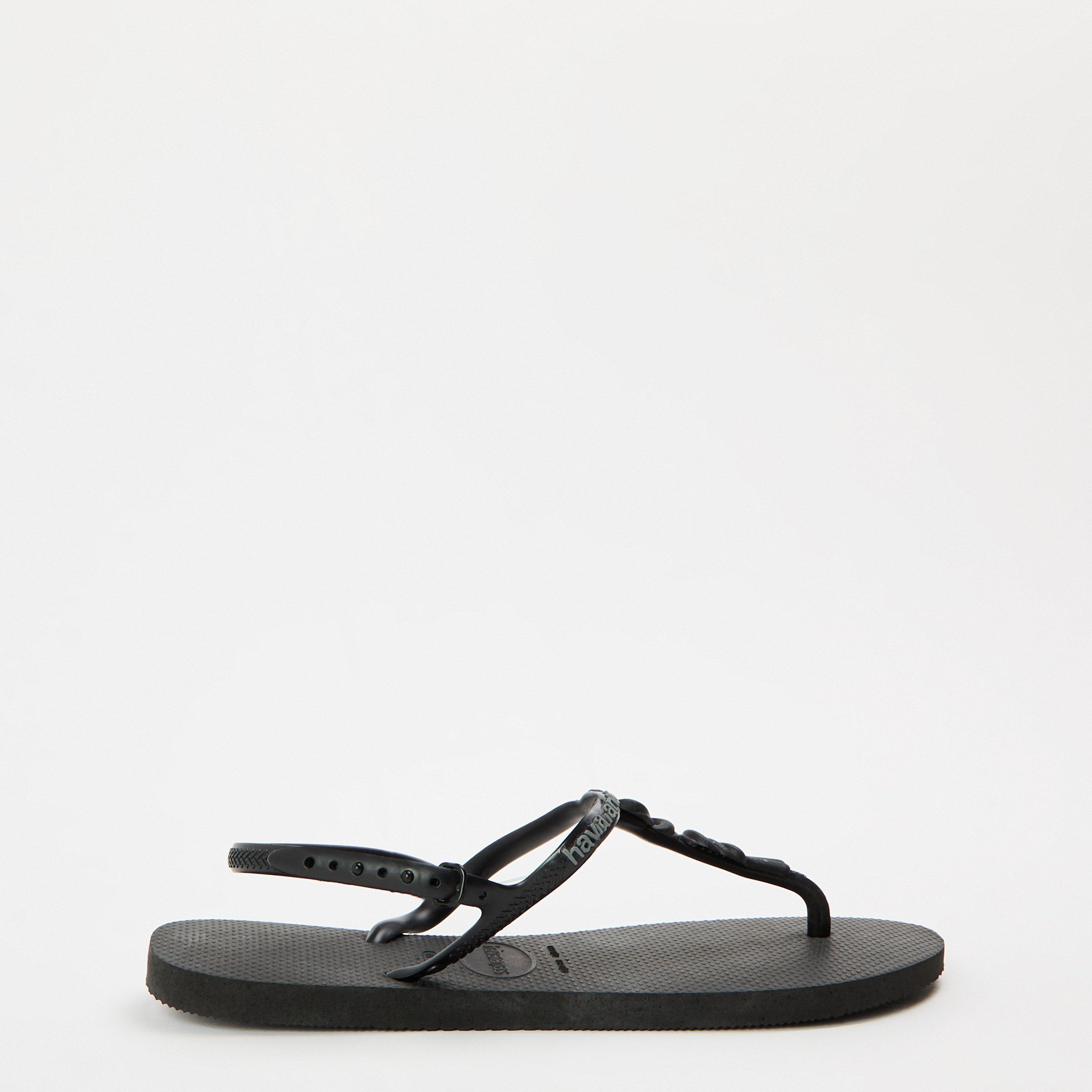 Black/Black - Havaianas - Hav. Twist Plus Black/Black 35/36 Flip Flops Womens - 1