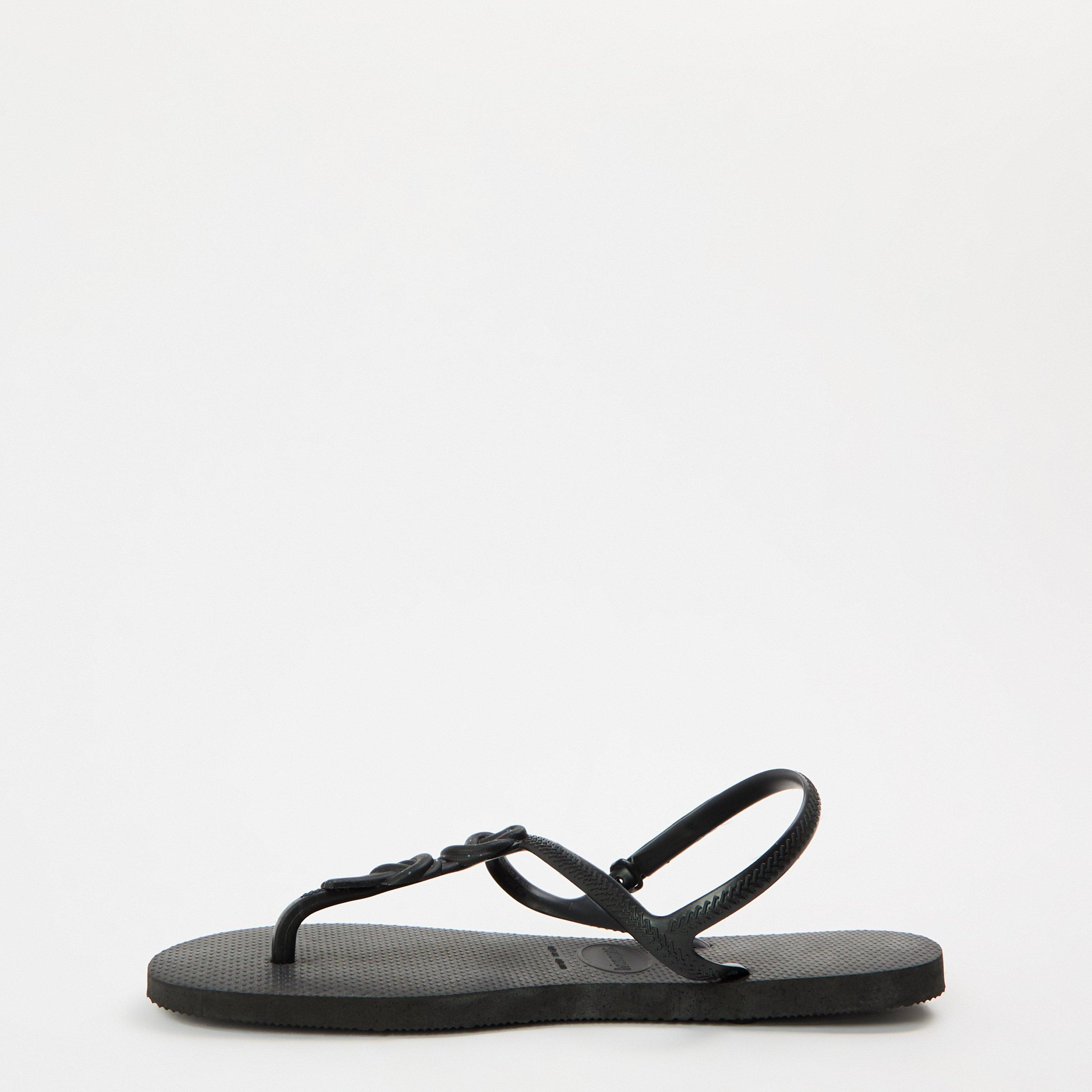 Black/Black - Havaianas - Hav. Twist Plus Black/Black 35/36 Flip Flops Womens - 2