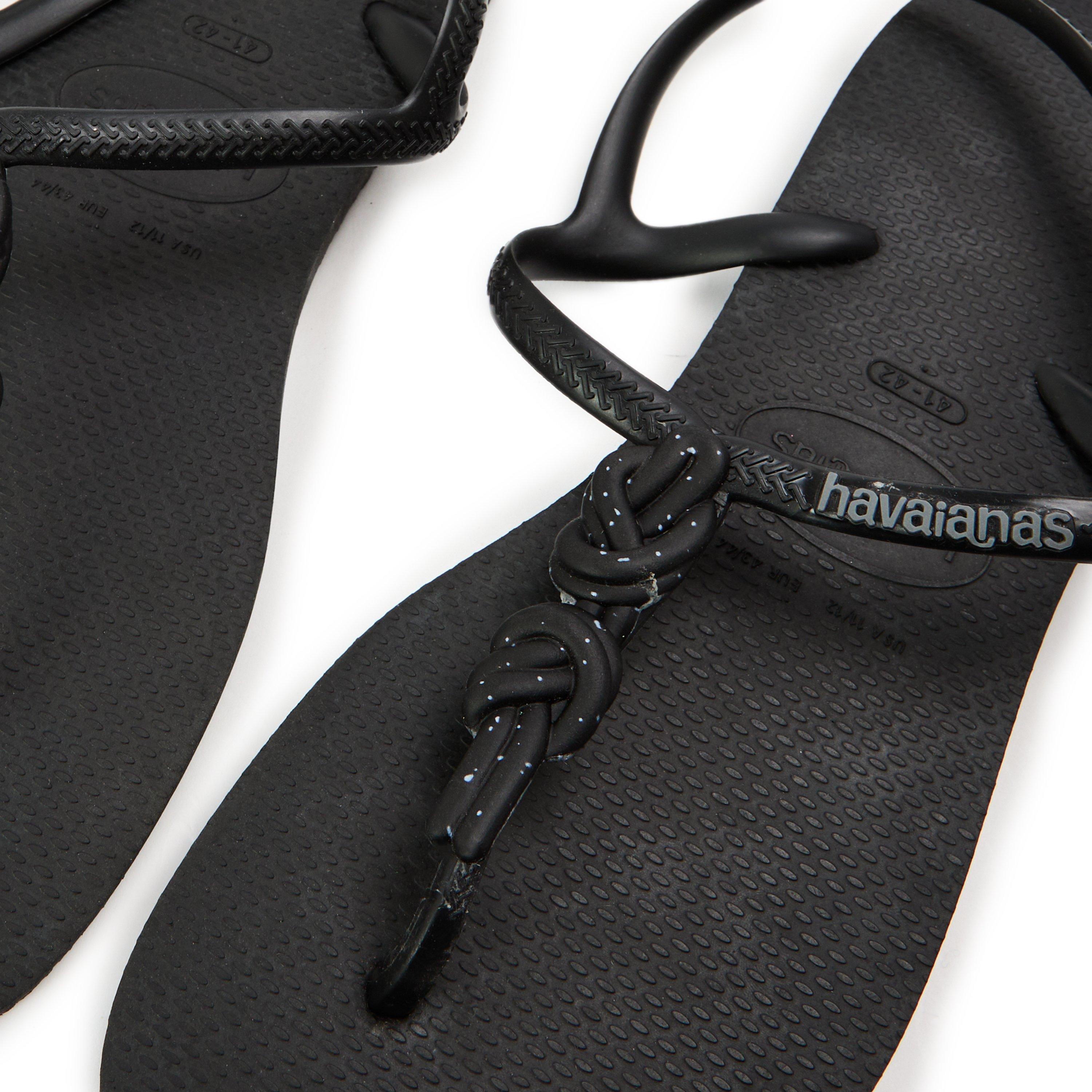 Crno/Crno - Havaianas - Hav. Twist Plus Black/Black 35/36 Flip Flops Womens - 3