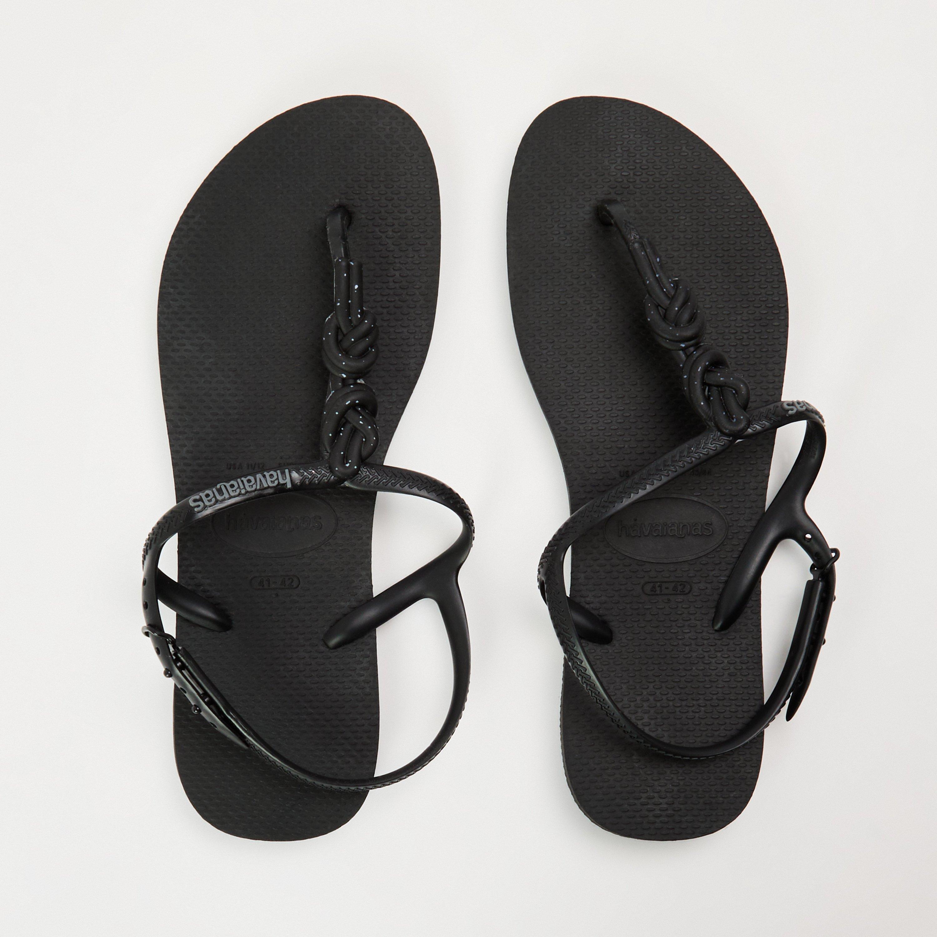 Black/Black - Havaianas - Hav. Twist Plus Black/Black 35/36 Flip Flops Womens - 3