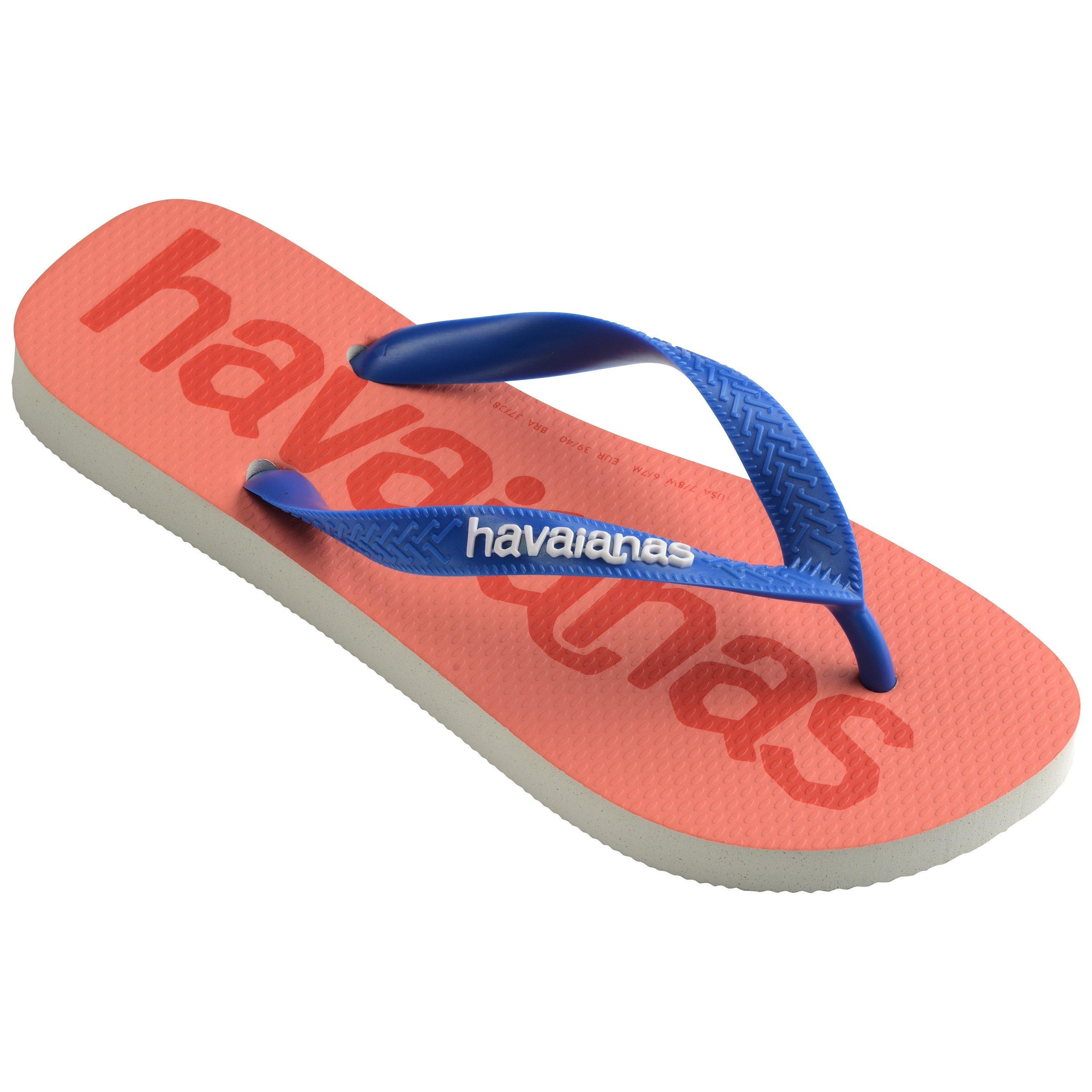 White - Havaianas - Hav. Top Logomania 2 Ruby Red/Ruby Flip Flops Womens - 2