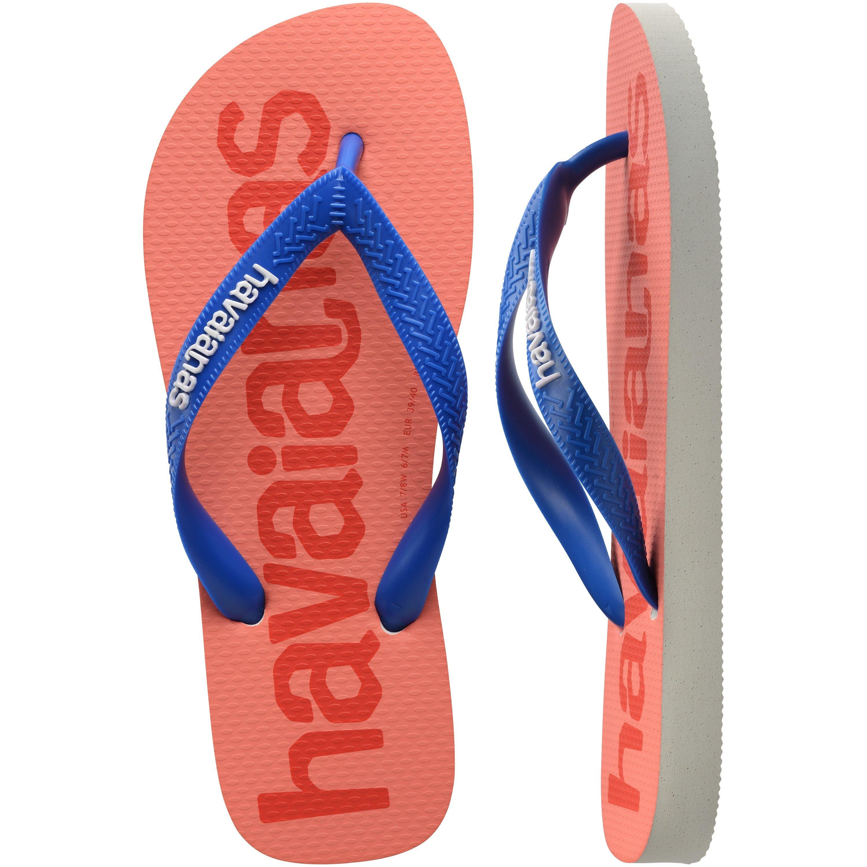 White - Havaianas - Hav. Top Logomania 2 Ruby Red/Ruby Flip Flops Womens - 3