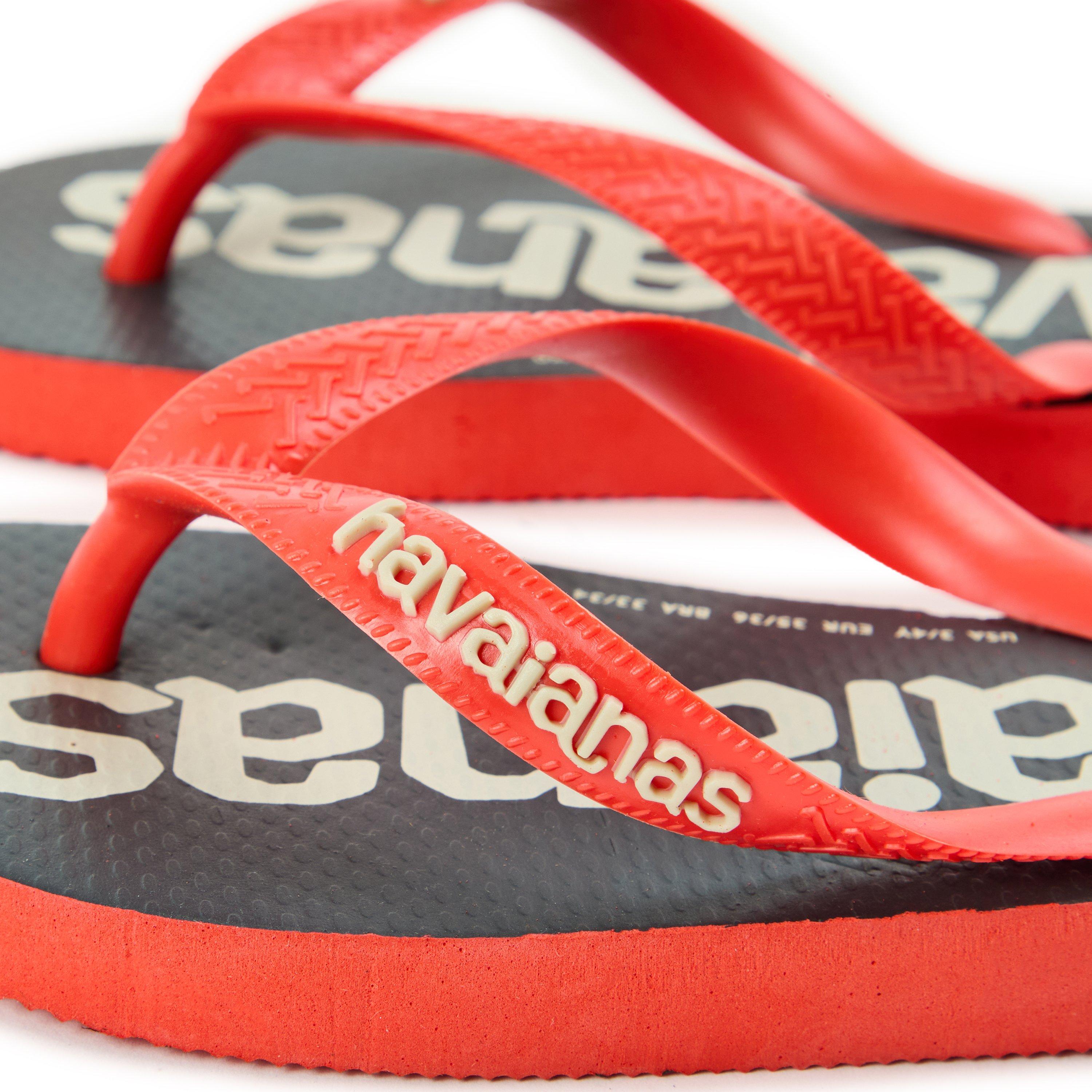Blood Orange - Havaianas - Women's Top Logomania Ruby Red Flip Flops - 3