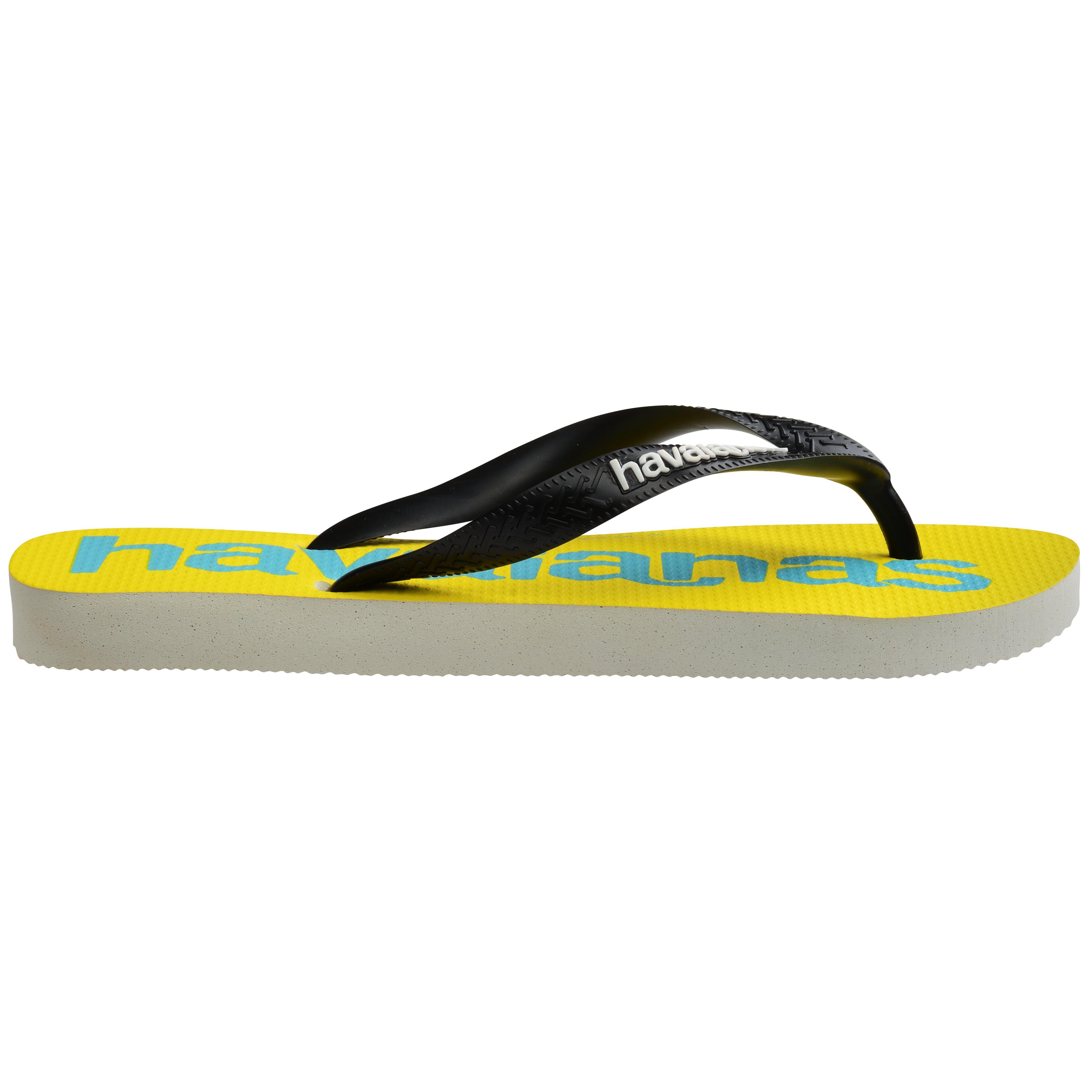 Havaianas Women's Navy Blue Flip Flops - White/Black - 8