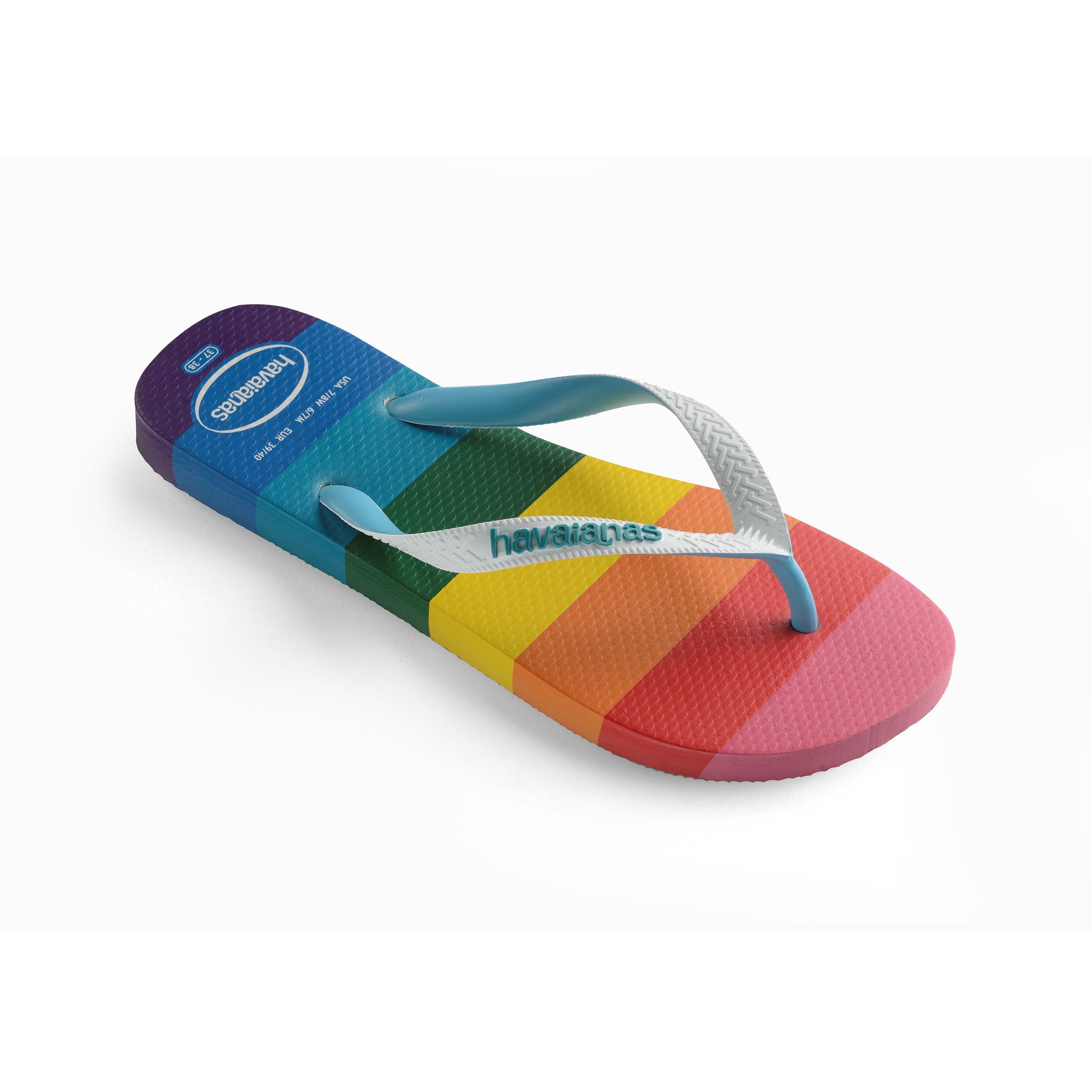 Blue - Havaianas - Hav. Top Pride Allover Blue 35/36 Flip Flops Womens - 2