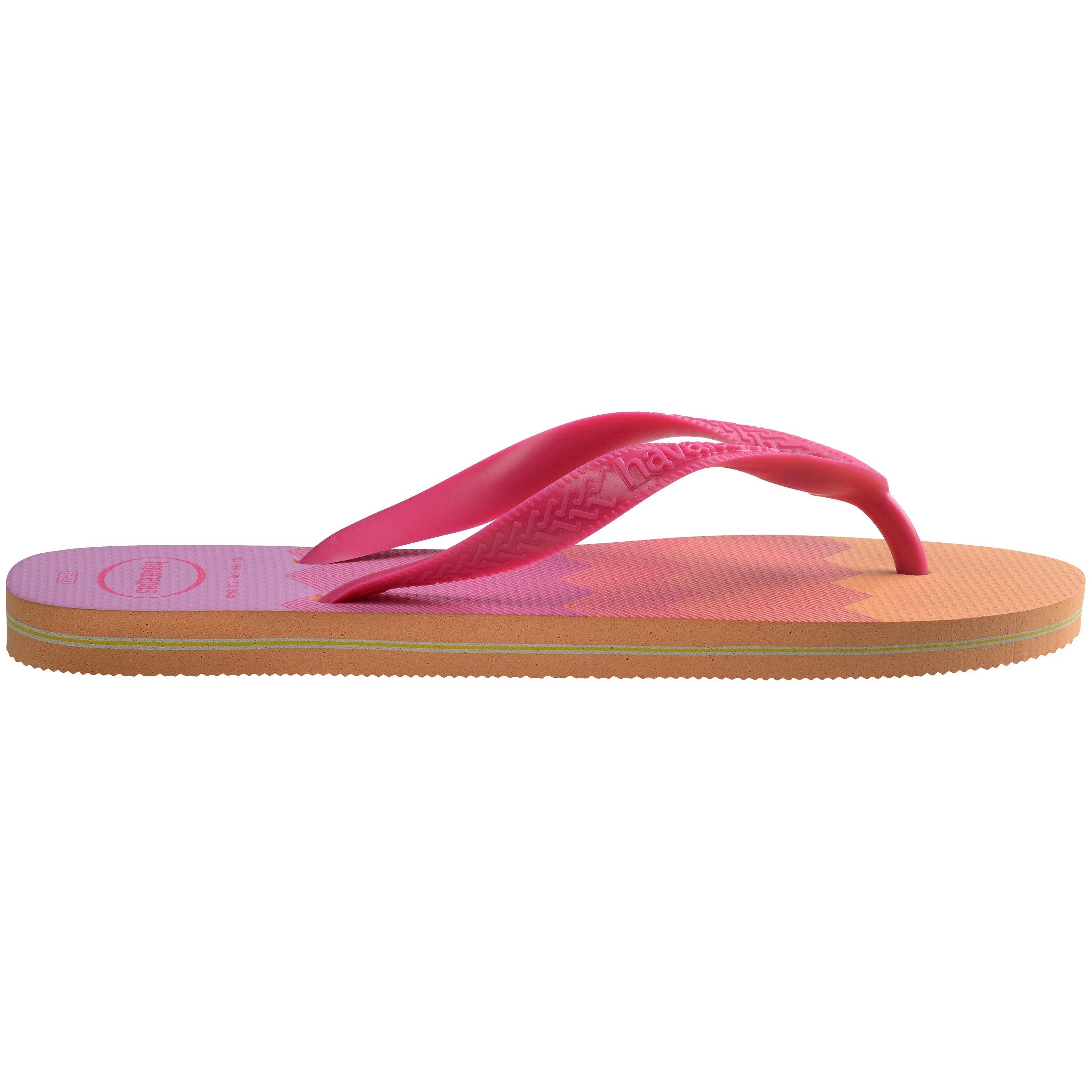 Peach - Havaianas - Women's Brasil Fresh Black Flip Flops - 1