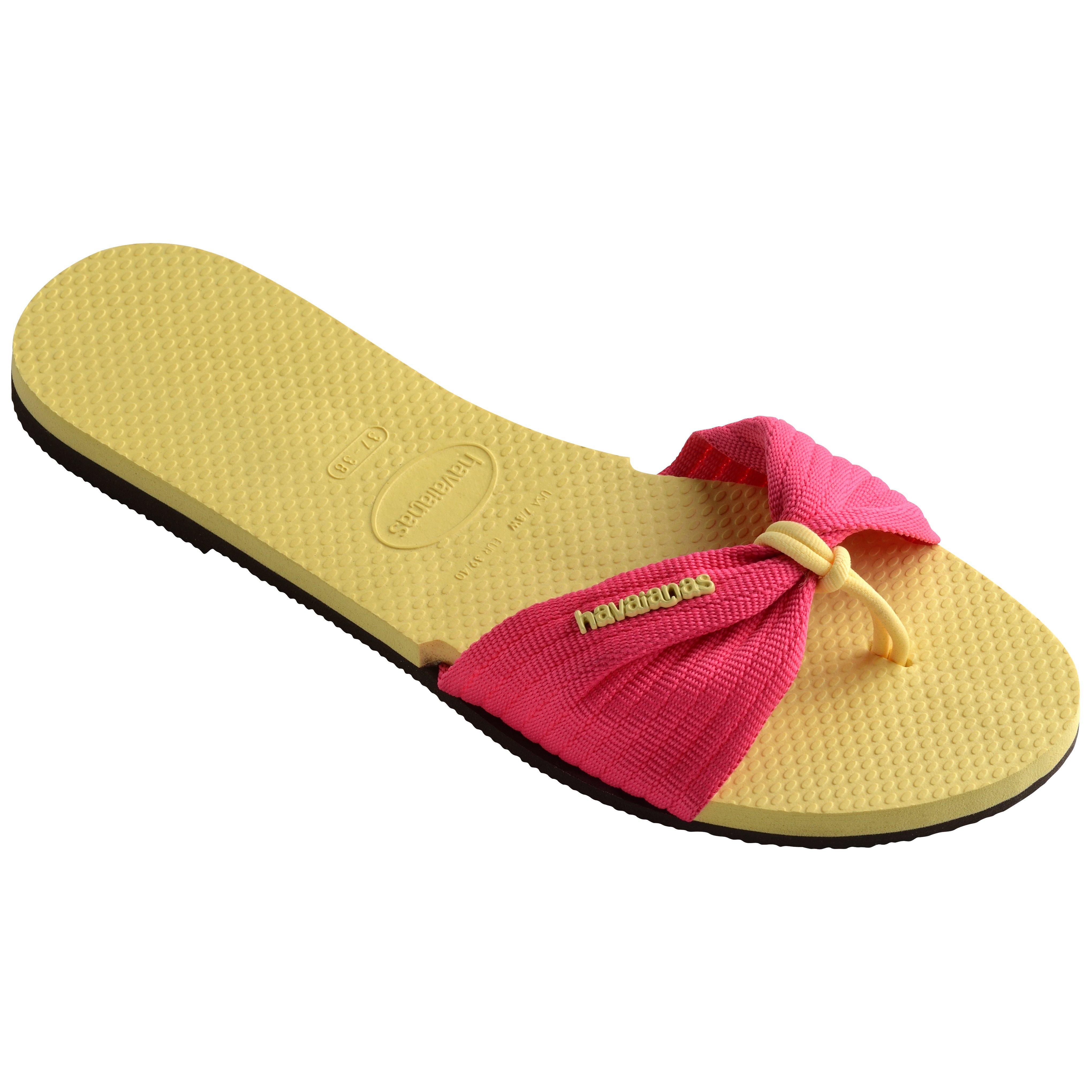 Lemon Yellow - Havaianas - Hav. You St Tropez Basic Beige/Mine Flip Flops Womens - 2