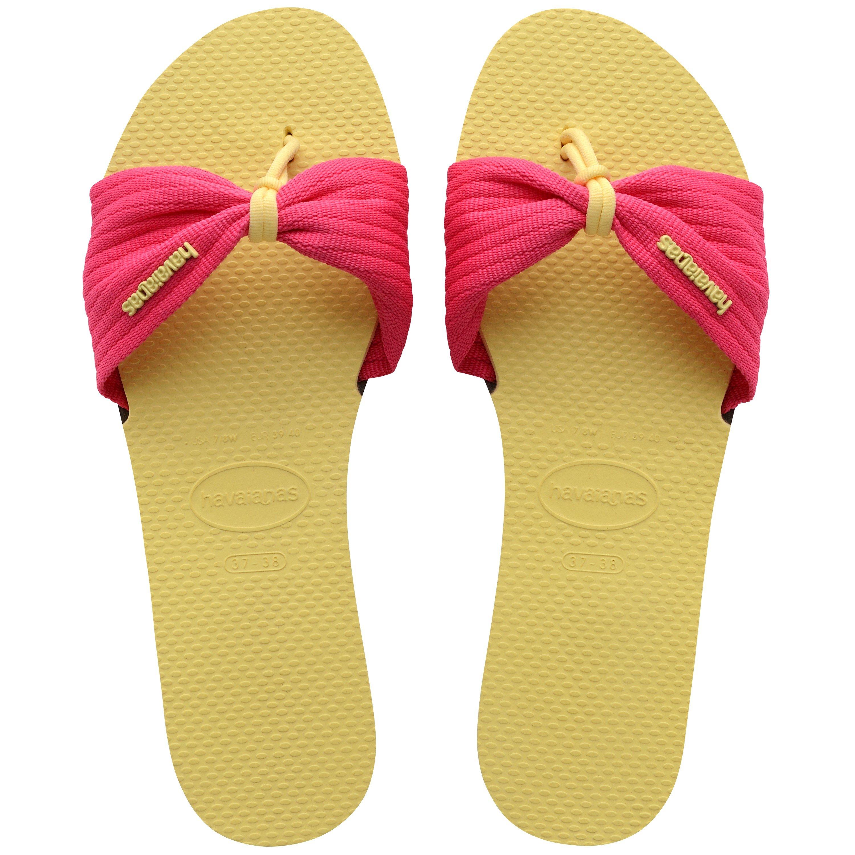 Lemon Yellow - Havaianas - Hav. You St Tropez Basic Beige/Mine Flip Flops Womens - 3