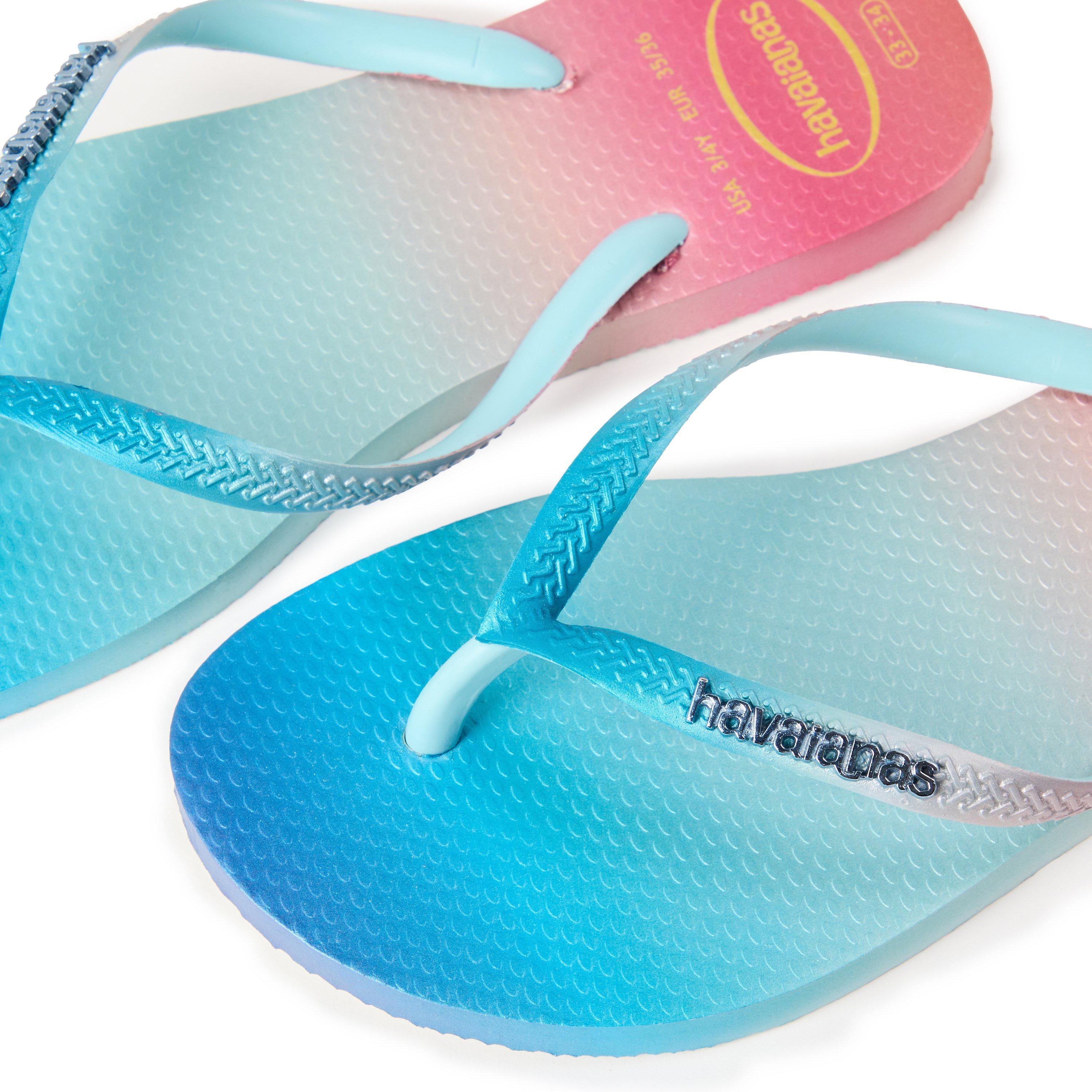 White - Havaianas - Hav. Slim Gradient Sunset Ballet Ro Flip Flops Womens - 3