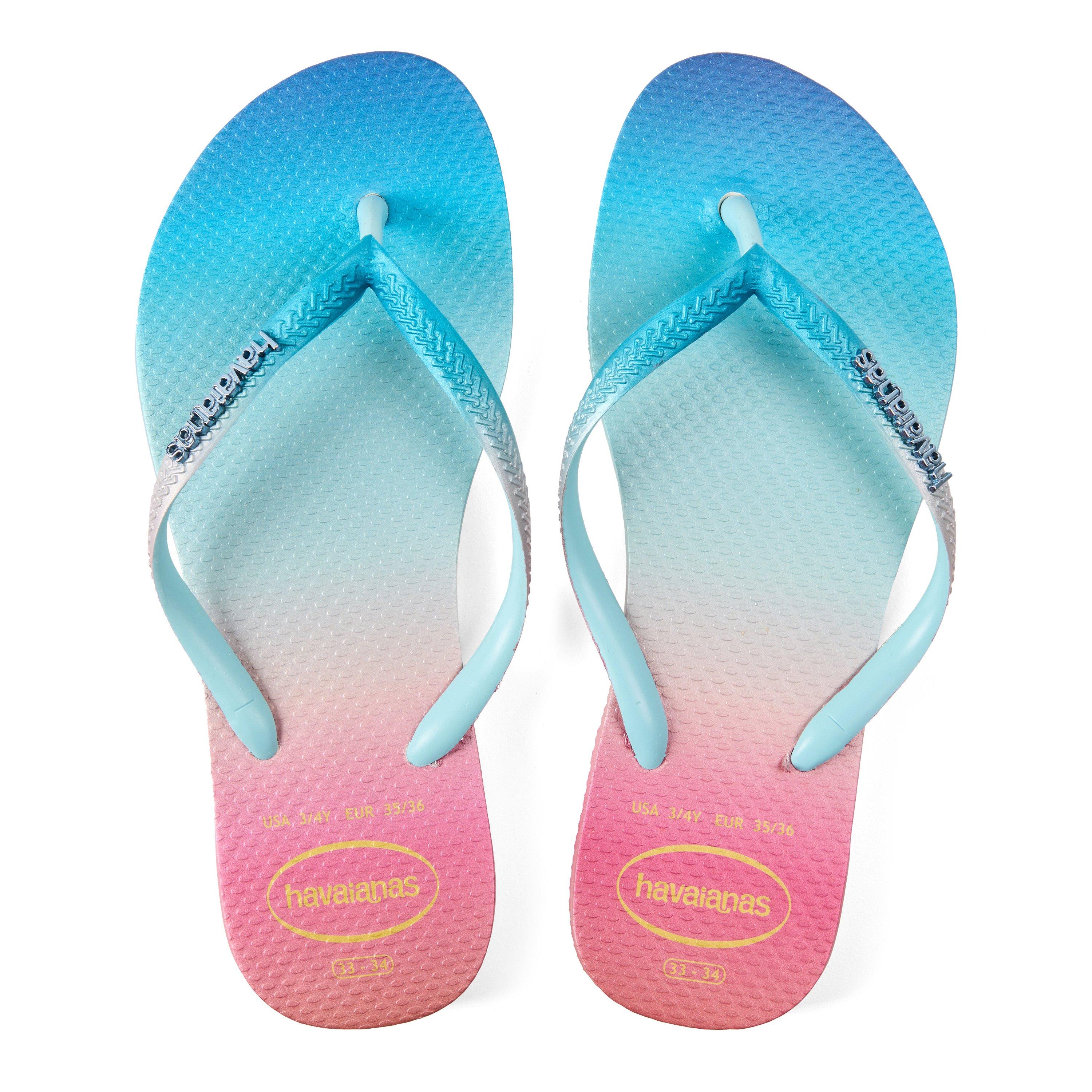 White - Havaianas - Hav. Slim Gradient Sunset Ballet Ro Flip Flops Womens - 3