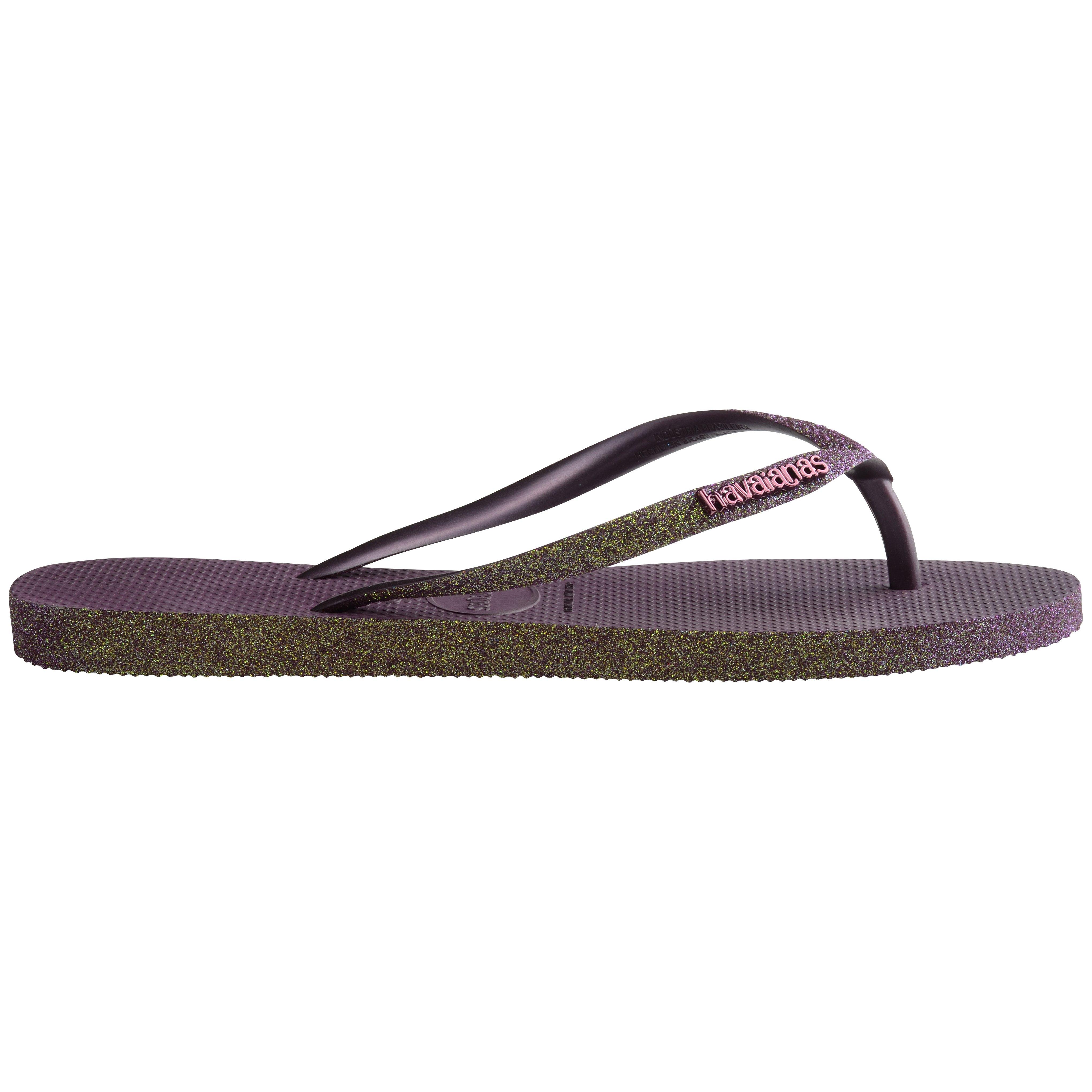 Havaianas Women's Slim Sparkle Ii Flip Flops Aubergine - 1/2