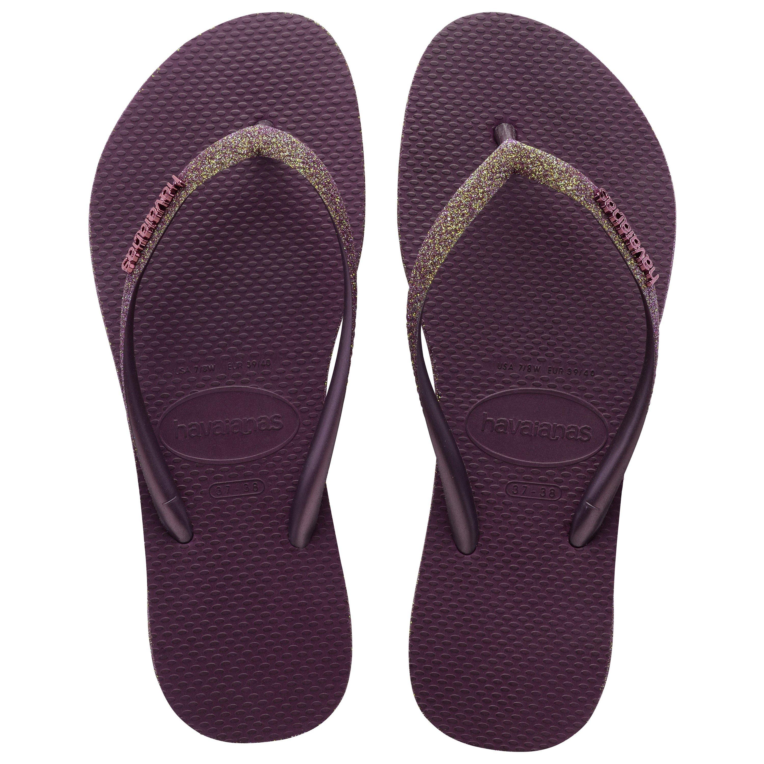 Aubergine - Havaianas - Hav. Slim Sparkle Ii Aubergine 33/3 Flip Flops Womens - 3