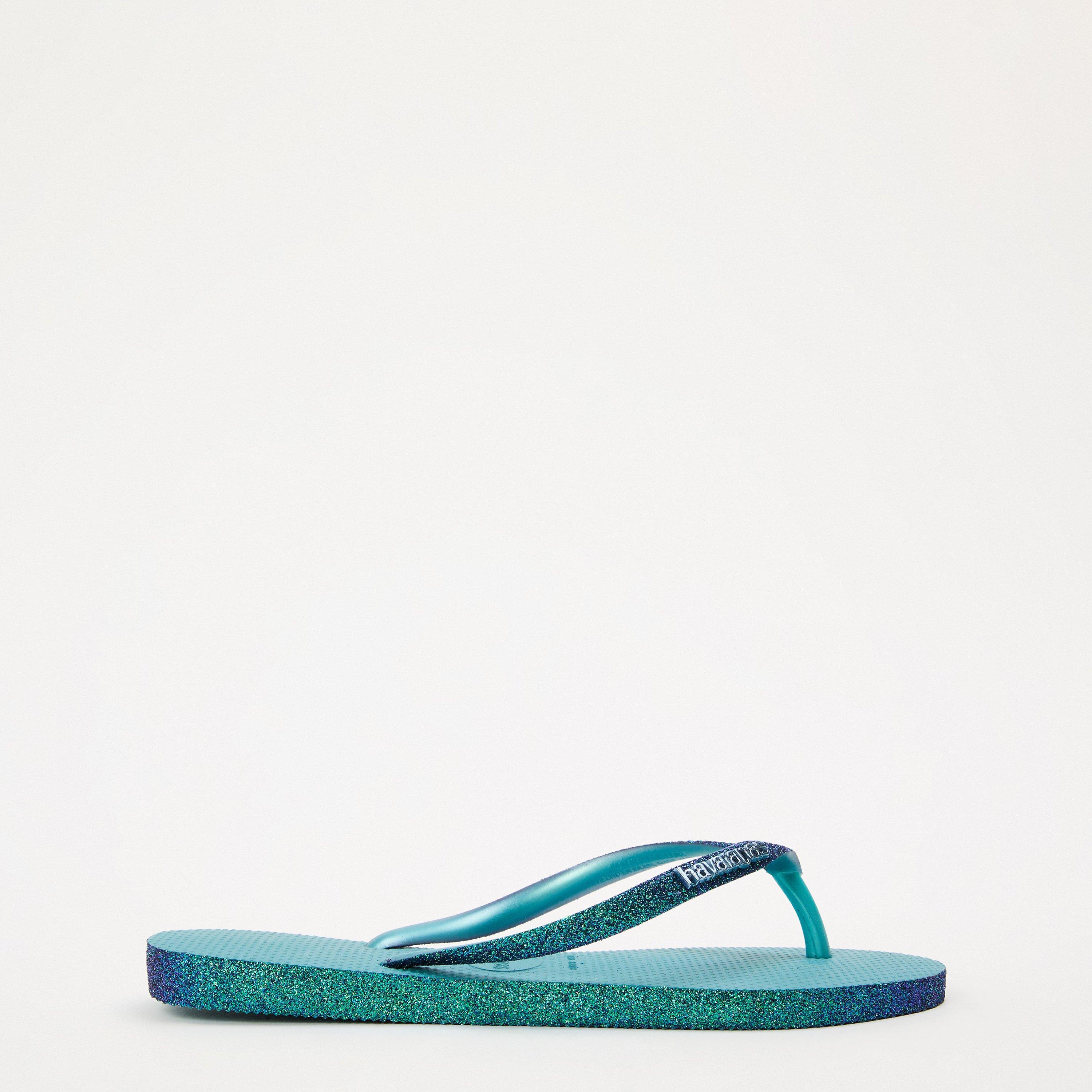 Blue - Havaianas - Hav. Slim Sparkle Ii Nautical Blue Flip Flops Womens - 1