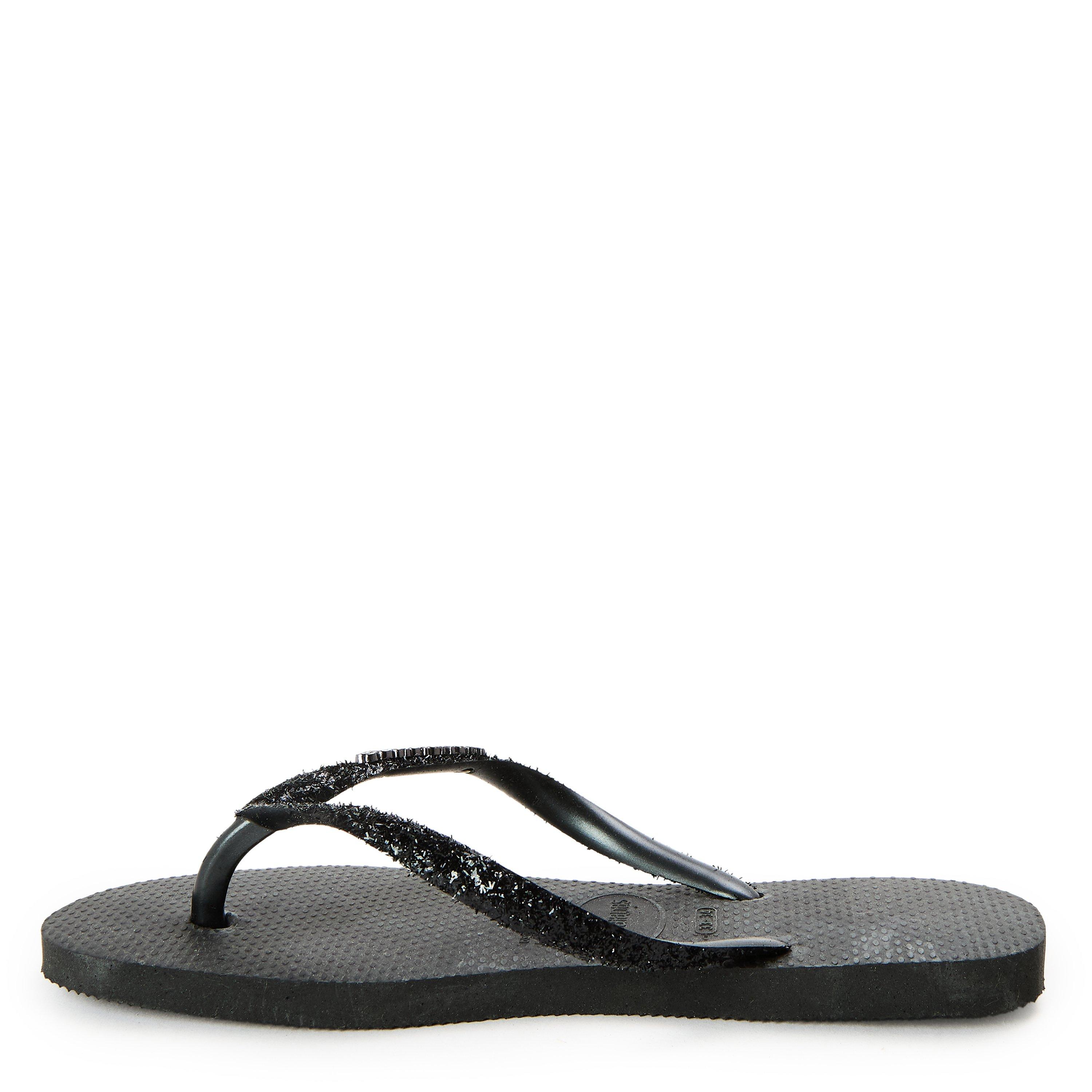 Black/Grey - Havaianas - Hav. Slim Glitter Ii Black/Dark Gre Flip Flops Womens - 2