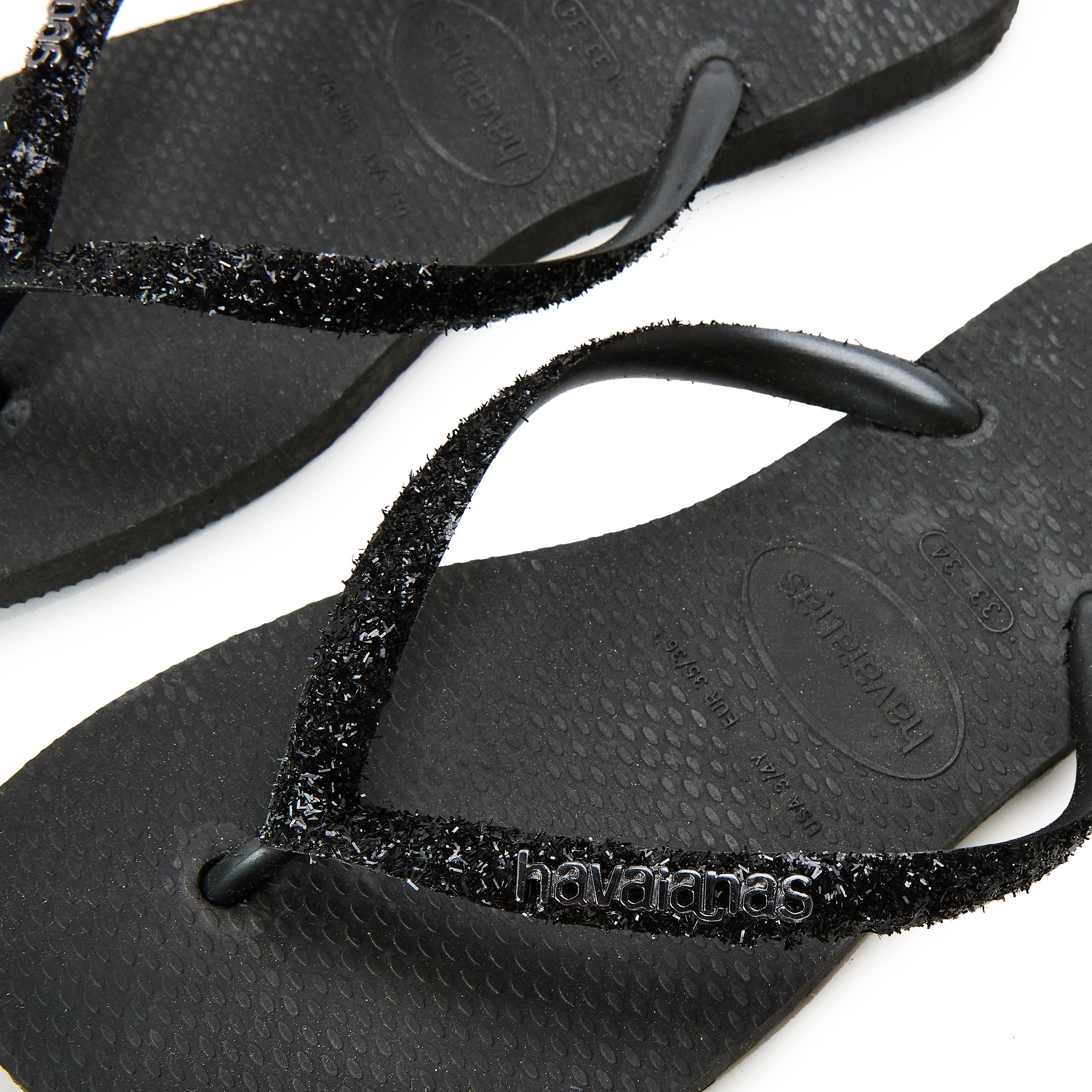 Black/Grey - Havaianas - Hav. Slim Glitter Ii Black/Dark Gre Flip Flops Womens - 3