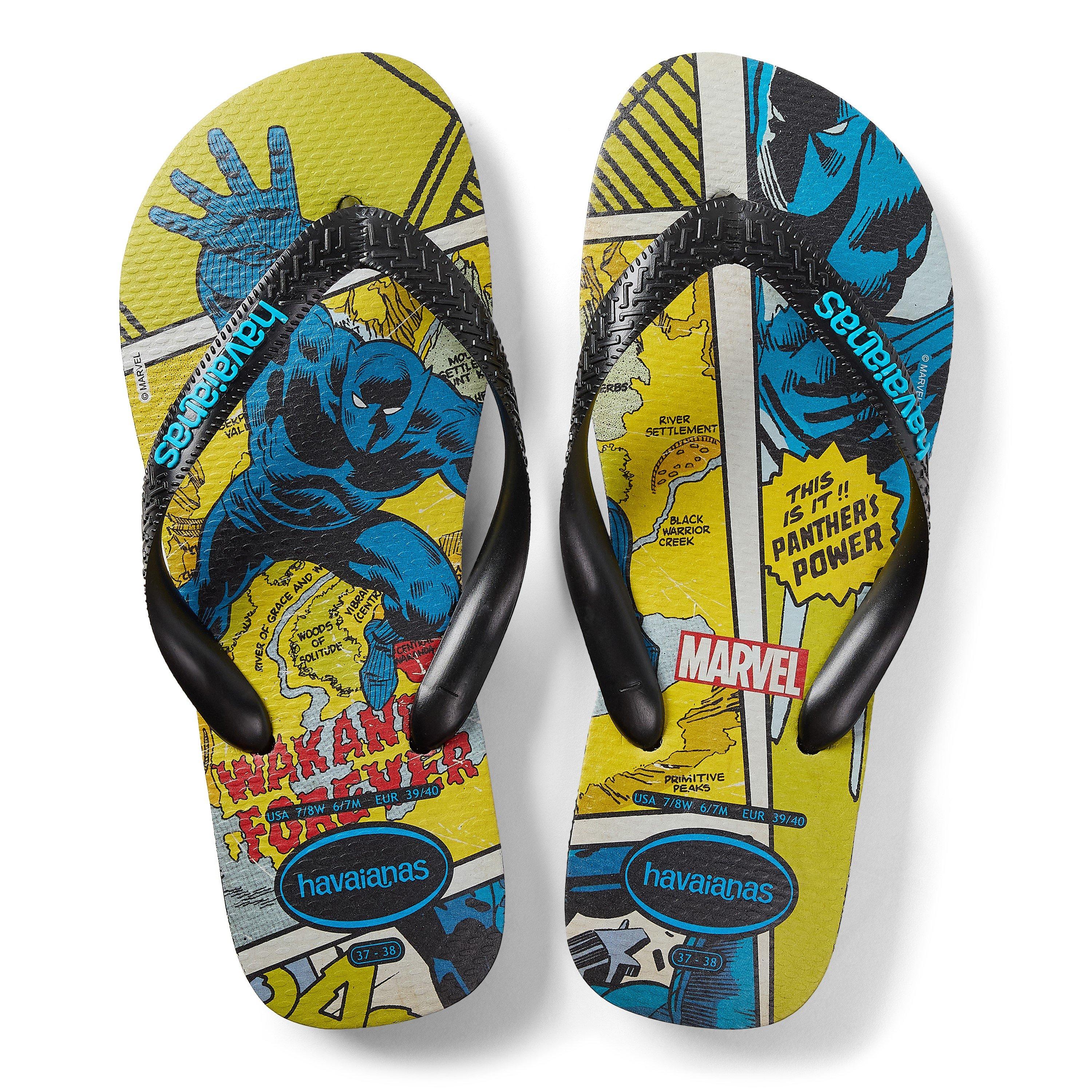 Black/Black - Havaianas - Hav. Top Marvel Classics Beige Stra Flip Flops Womens - 4
