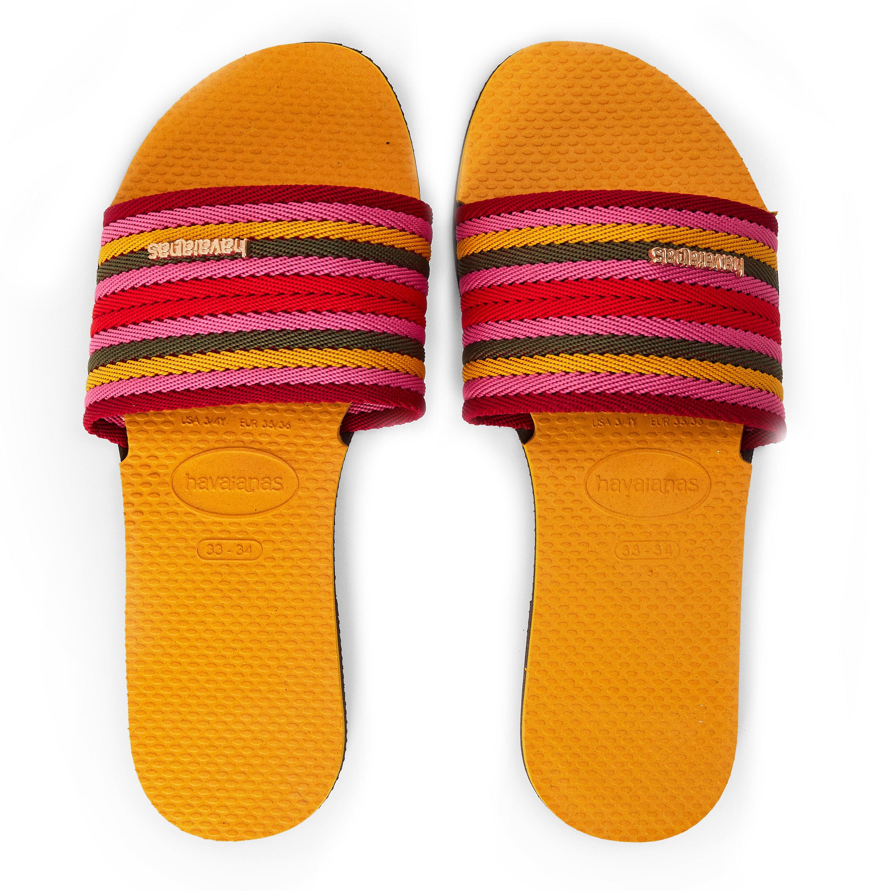 Orange Citrus - Havaianas - Women's Hav. You Malta Mix Black Flip Flops - 4
