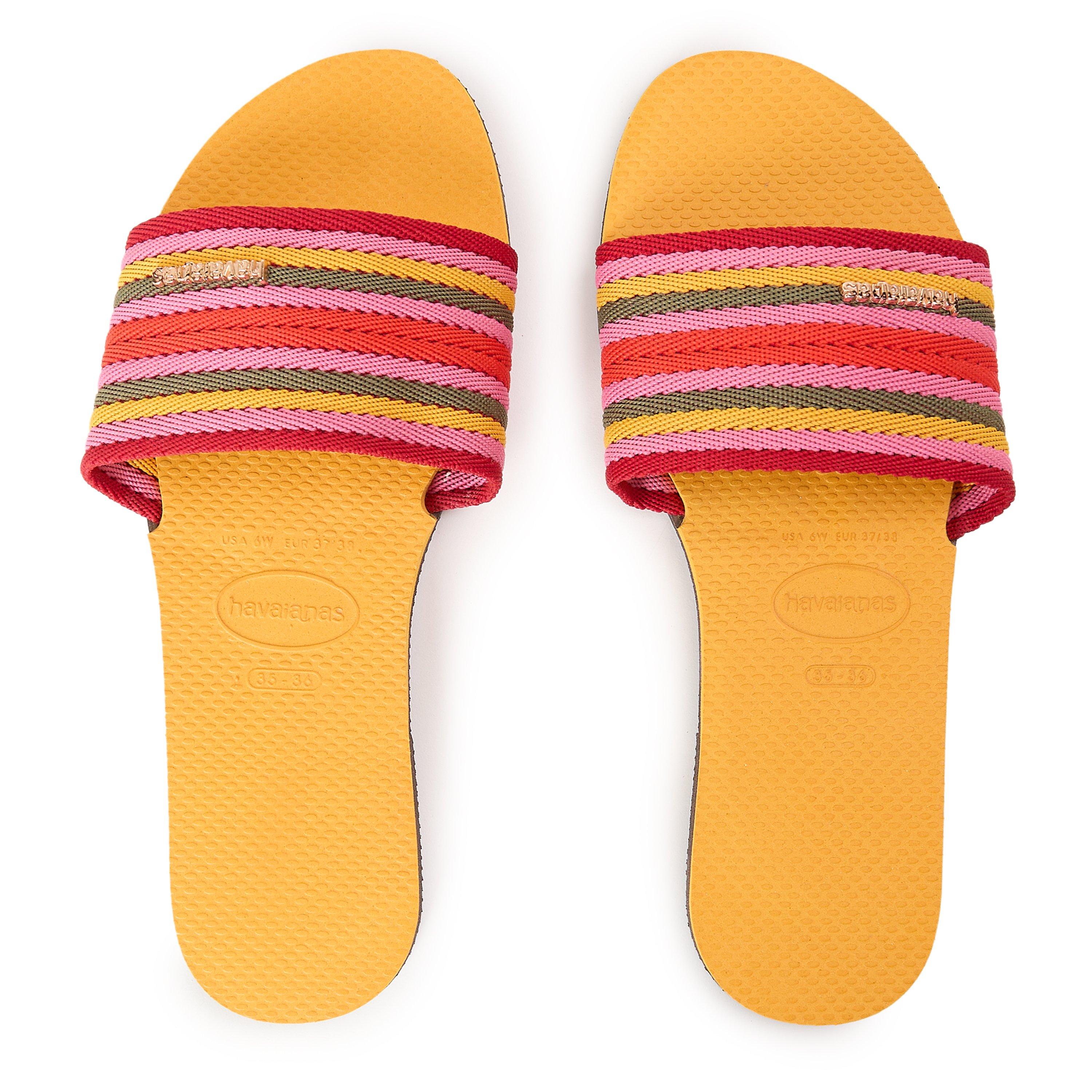 Orange Citrus - Havaianas - Women's Malta Mix Black Flip Flops - 4