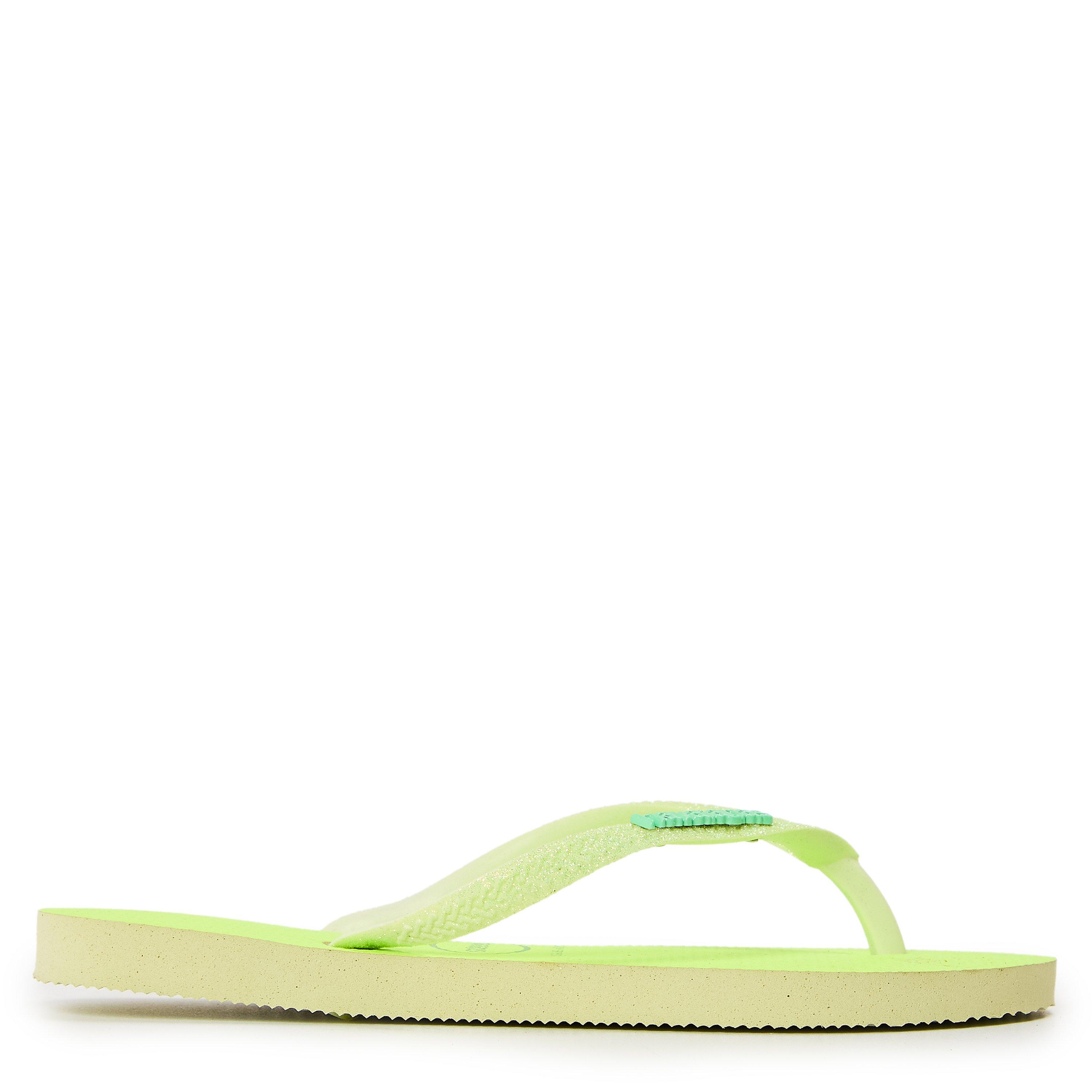 Lime Green - Havaianas - Women's Glitter Flip Flops - 1
